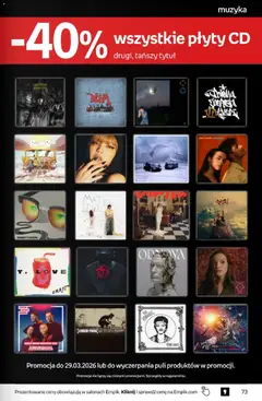 Pogląd oferty "Empik promocje" - ważna od 25.03.2026 | Strona: 73 | Produkty: Plyty
