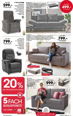 Möbel Martin Prospekt 	 ab 13.03.2026 gültig | Seite: 13 | Produkte: Schlafsofa, Relaxsessel, Topper
