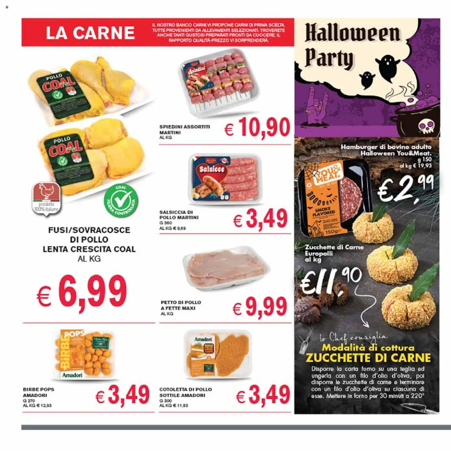 Volantino Coal del 23.10.2025 | Pagina: 4 | Prodotti: Pollo, Salsiccia, Forno, Spiedini