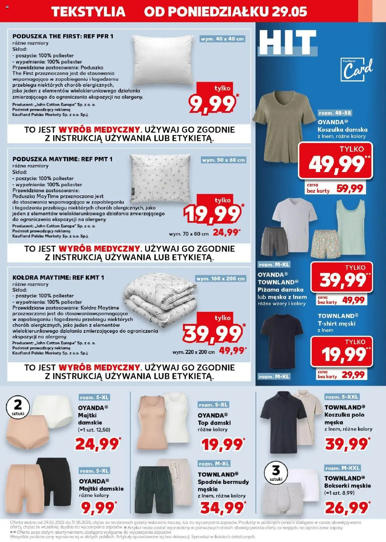 Kaufland gazetka - Mega okazje od 29.05.2025 | Strona: 13 | Produkty: Spodnie, Majtki, Piżama, Bokserki męskie