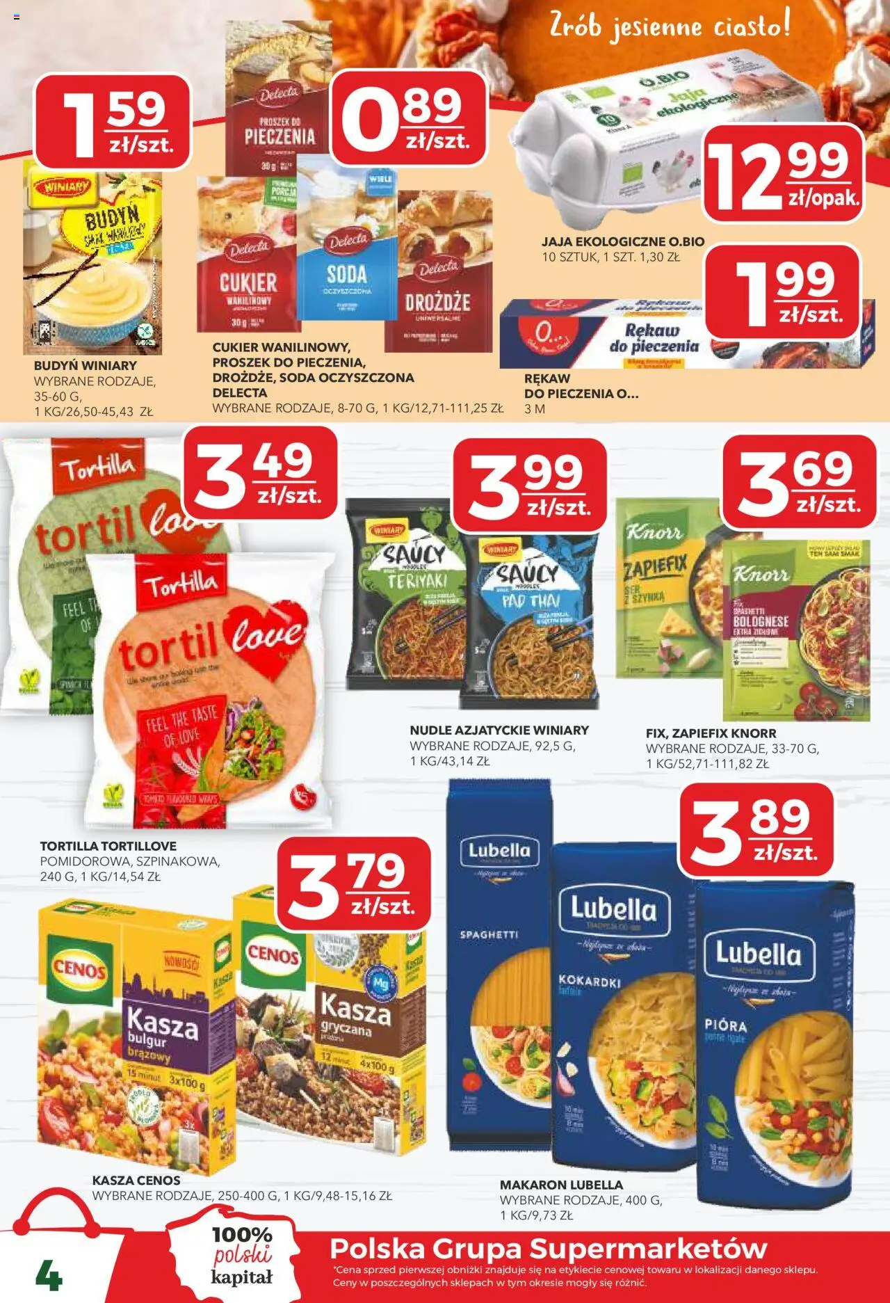 Top Market Gazetka od 23.10.2025 | Strona: 4 | Produkty: Bulgur, Kasza gryczana, Tortilla, Jaja