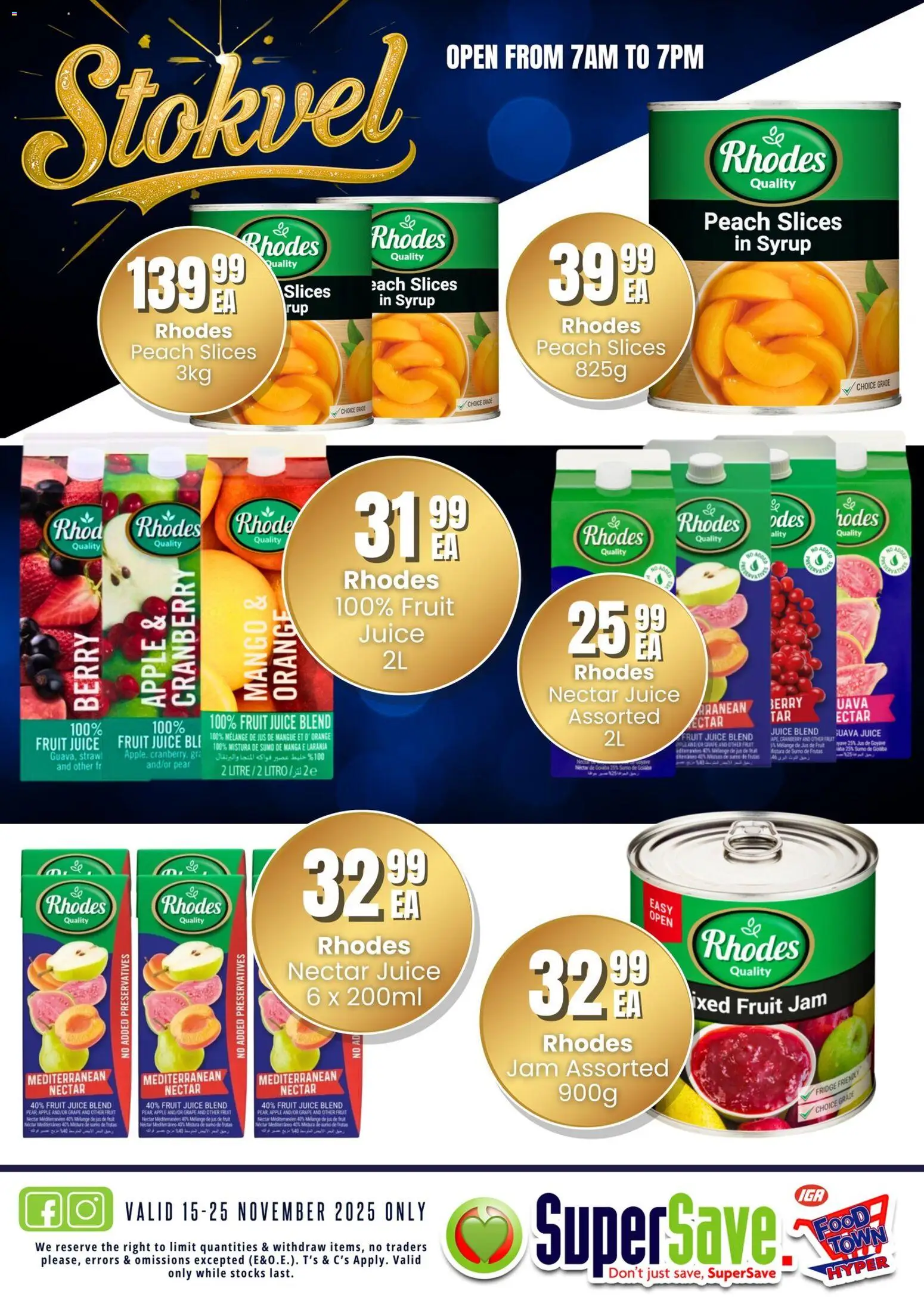 New Super Save catalogue – valid from 15.11.2025 | Page: 30 | Products: Juice, Syrup, Mango, Peach