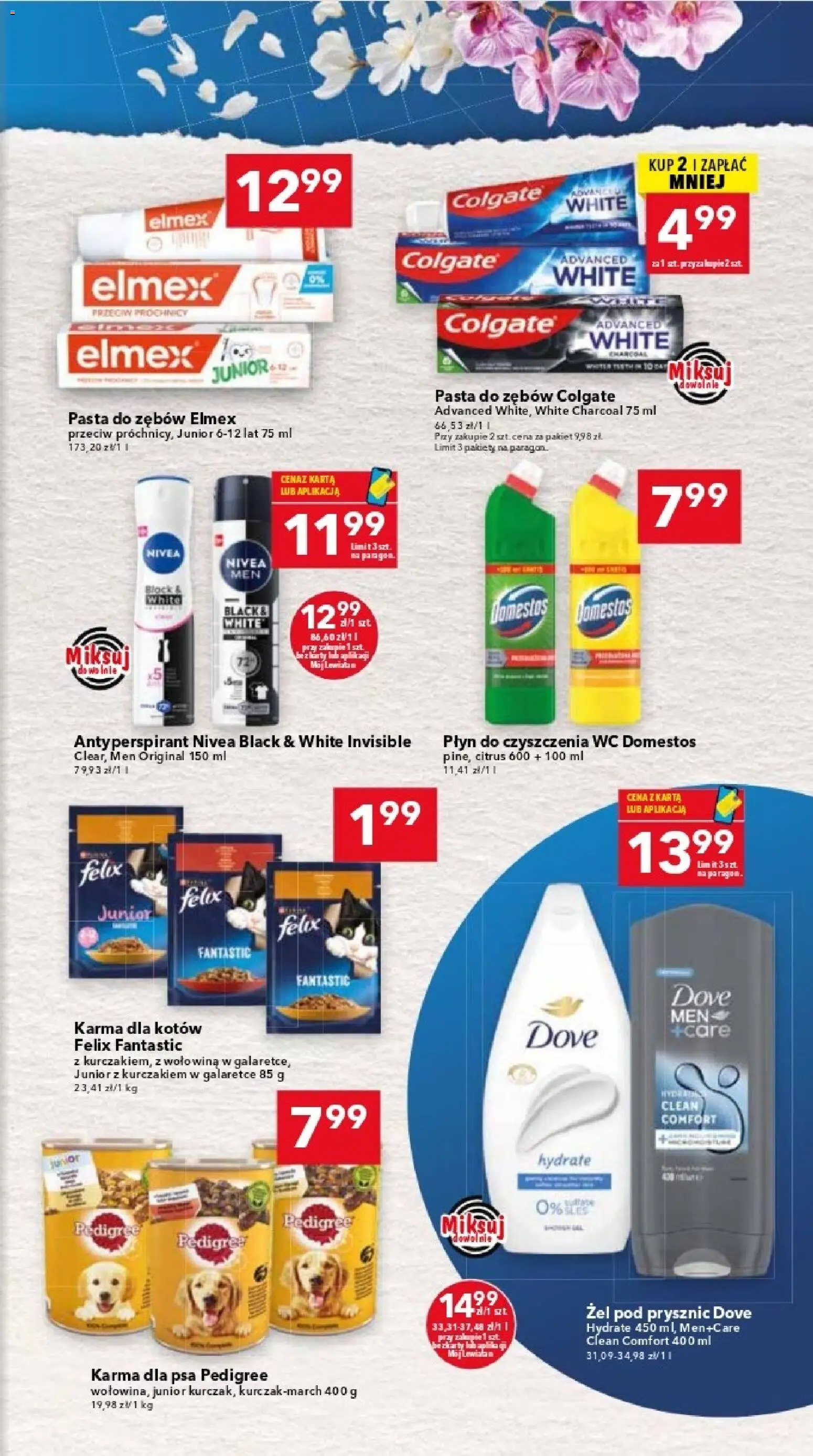 Lewiatan gazetka - Katowice od 09.04.2026 | Strona: 7 | Produkty: Karta, Pedigree, Domestos, Karma dla kotów
