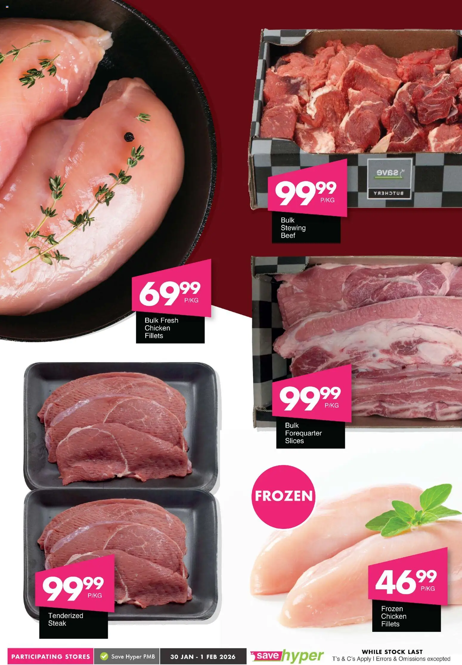 New Save catalogue – valid from 30.01.2026 | Page: 9 | Products: Steak, Chicken, Beef, Stock