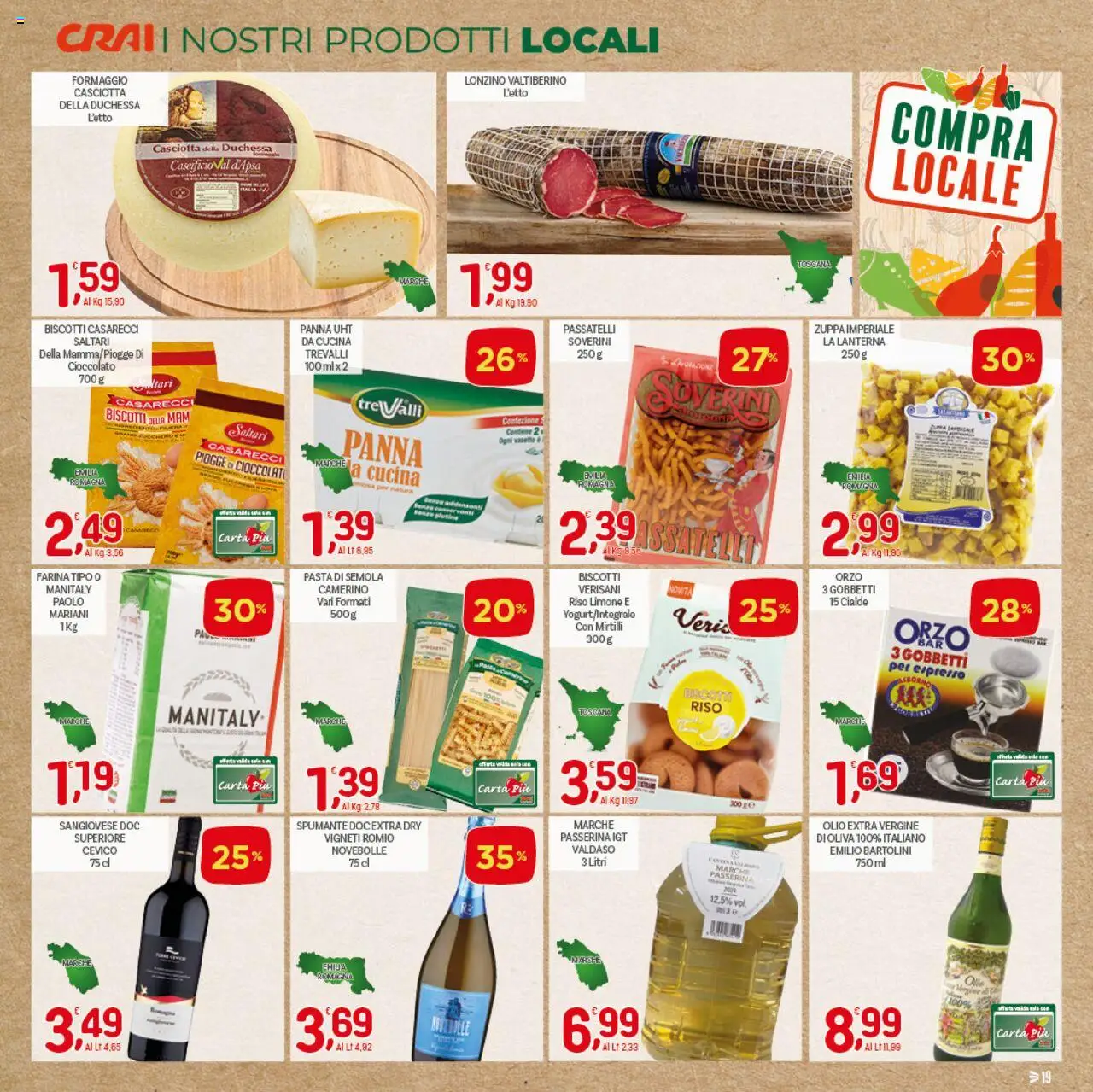 Volantino CRAI del 02.10.2025 | Pagina: 19 | Prodotti: Panna, Formaggio, Lanterna, Mirtilli