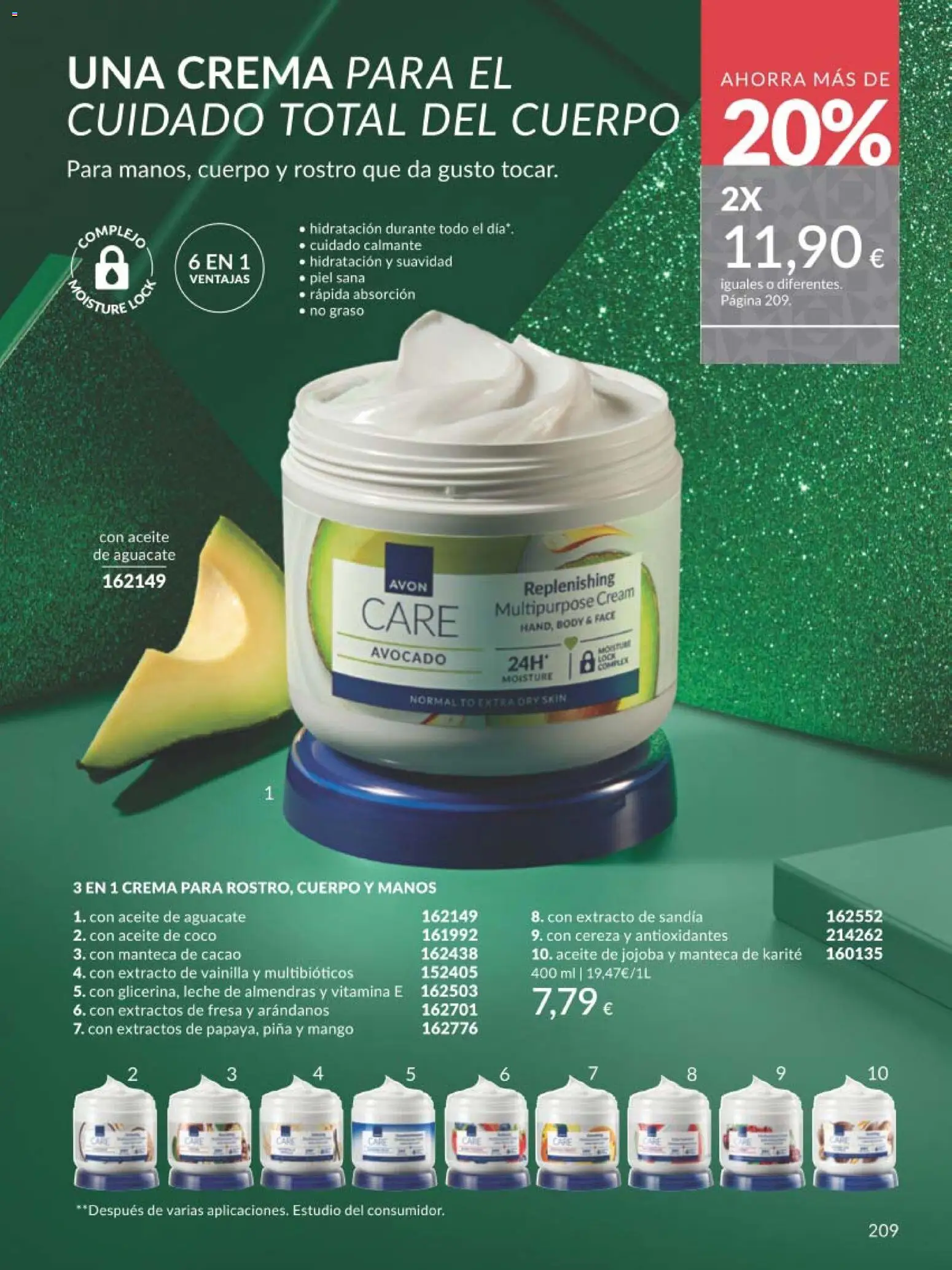 Catálogo AVON campaña 11 Black Friday │ válido desde el 01.11.2025 | Página: 209 | Productos: Crema, Aceite de jojoba, Ρούτερ, Φρυγανιές σικάλεως