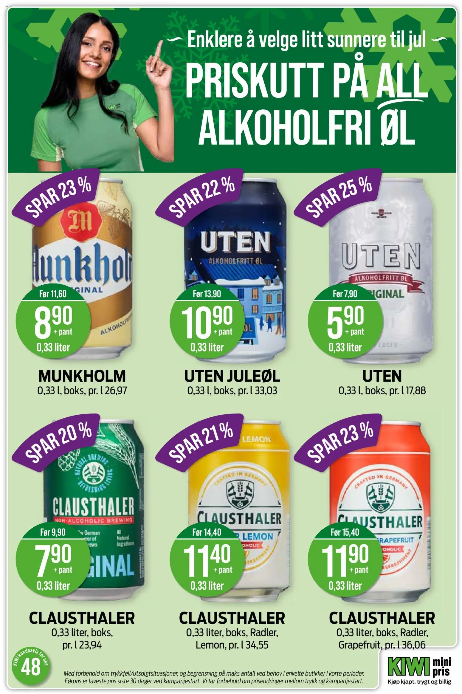 {H1} | Side: 24 | Produkter: Øl, Kiwi, Trådlösa hörlurar, Pufuleți