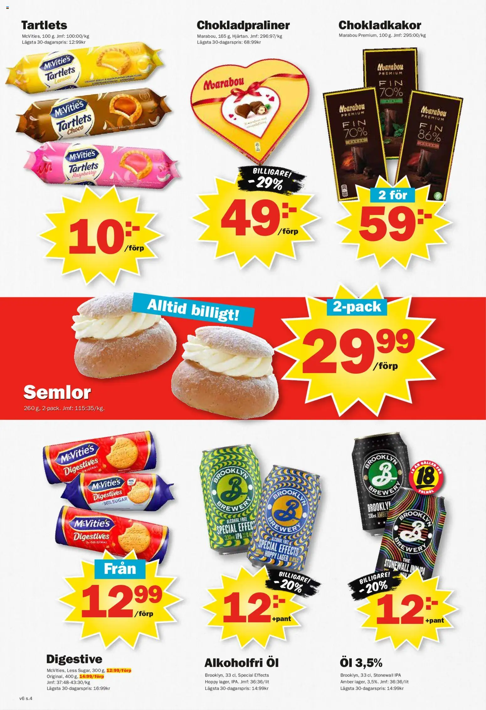 Pekås reklamblad aktuell från 02.02.2026 | Sida: 4 | Produkter: Digestive, Galler, Öl