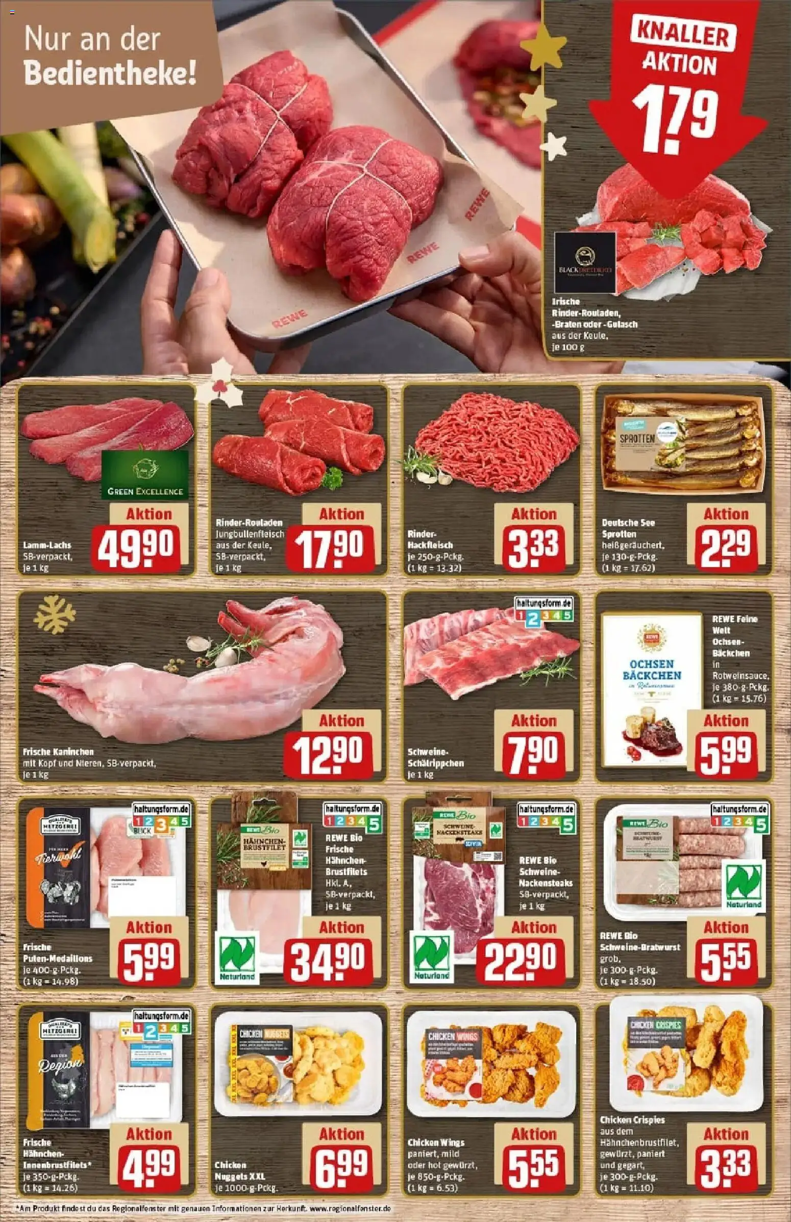 Rewe prospekt Glindow	 – gültig ab 23.11.2025 | Seite: 8 | Produkte: Nackensteaks, Hahnchen, Gulasch, Hackfleisch