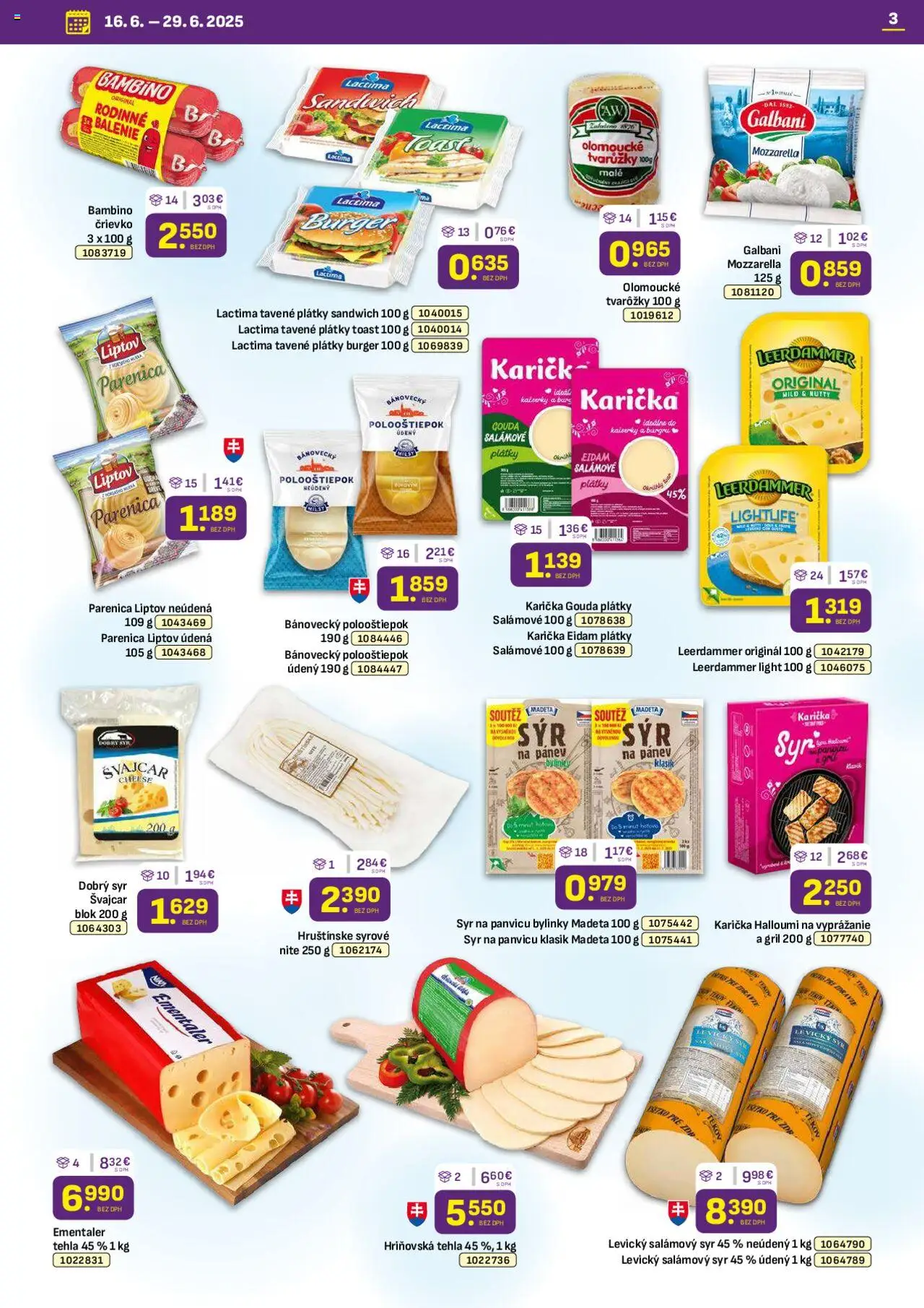 Libex leták │ platný od 16.06.2025 | Strana: 3 | Produkty: Gril, Syr, Gouda, Mozzarella