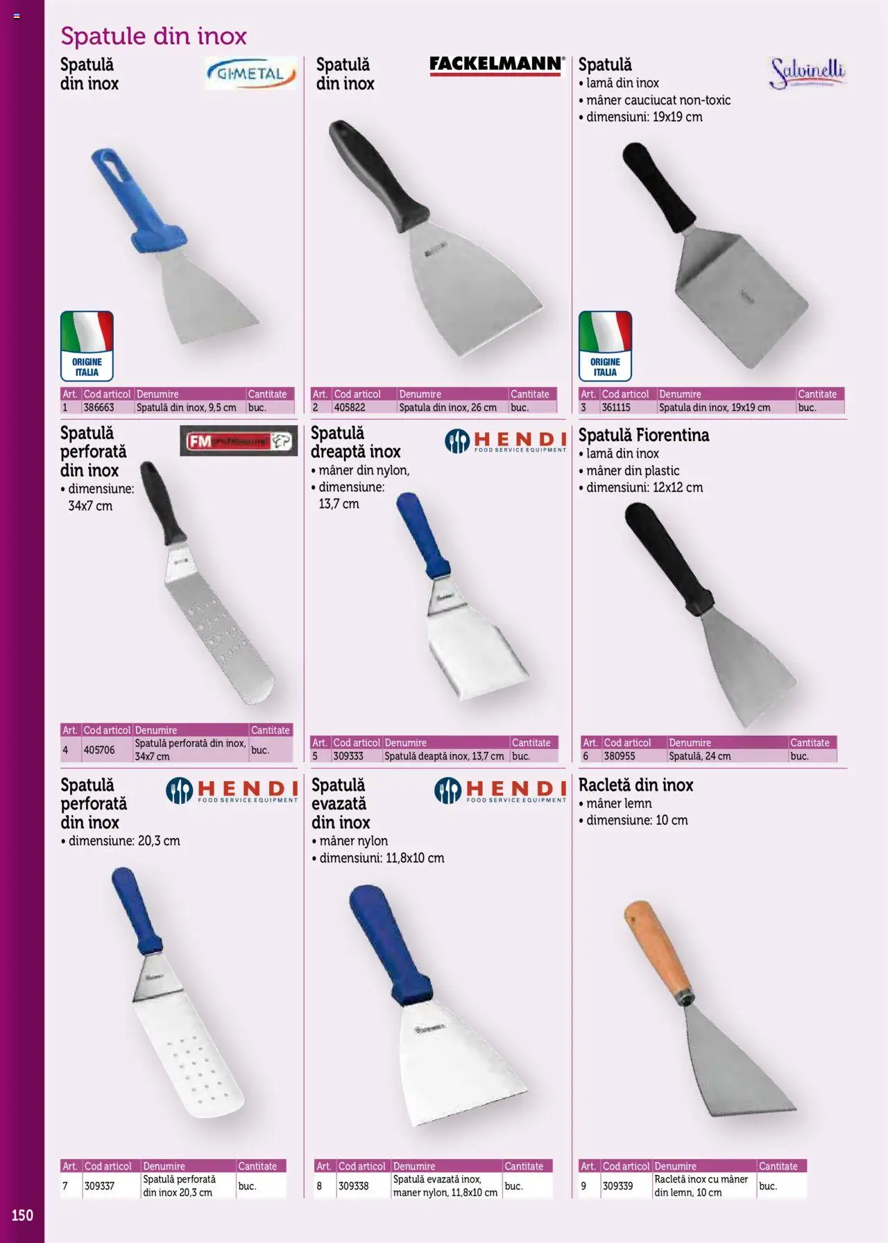 Noul catalog Metro – valabil de la 17.09.2025 | Pagină: 150 | Produse: Mâner