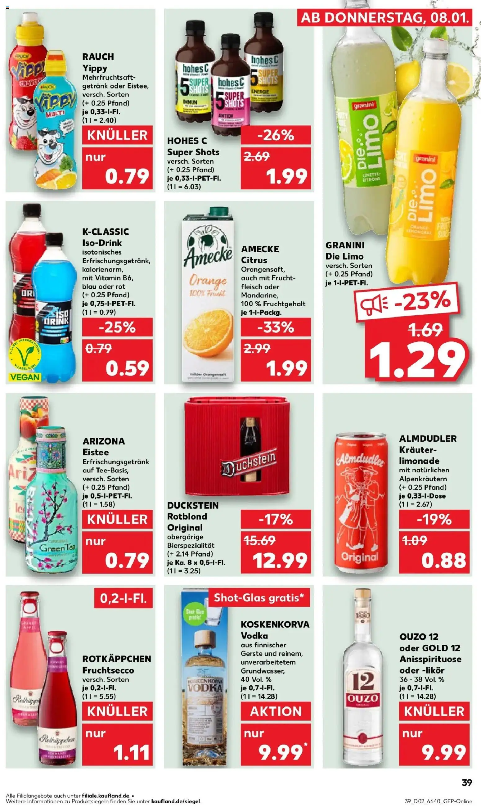 Kaufland prospekt Aalen	 – gültig ab 08.01.2026 | Seite: 37 | Produkte: Likör, Granini, Rotkäppchen, Fleisch