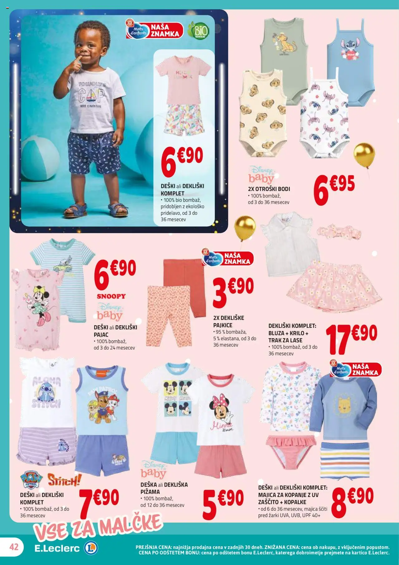 E.leclerc katalog │ velja od 18.06.2025 | Stran: 42 | Izdelki: Pižama, Krilo, Majica, Bluza