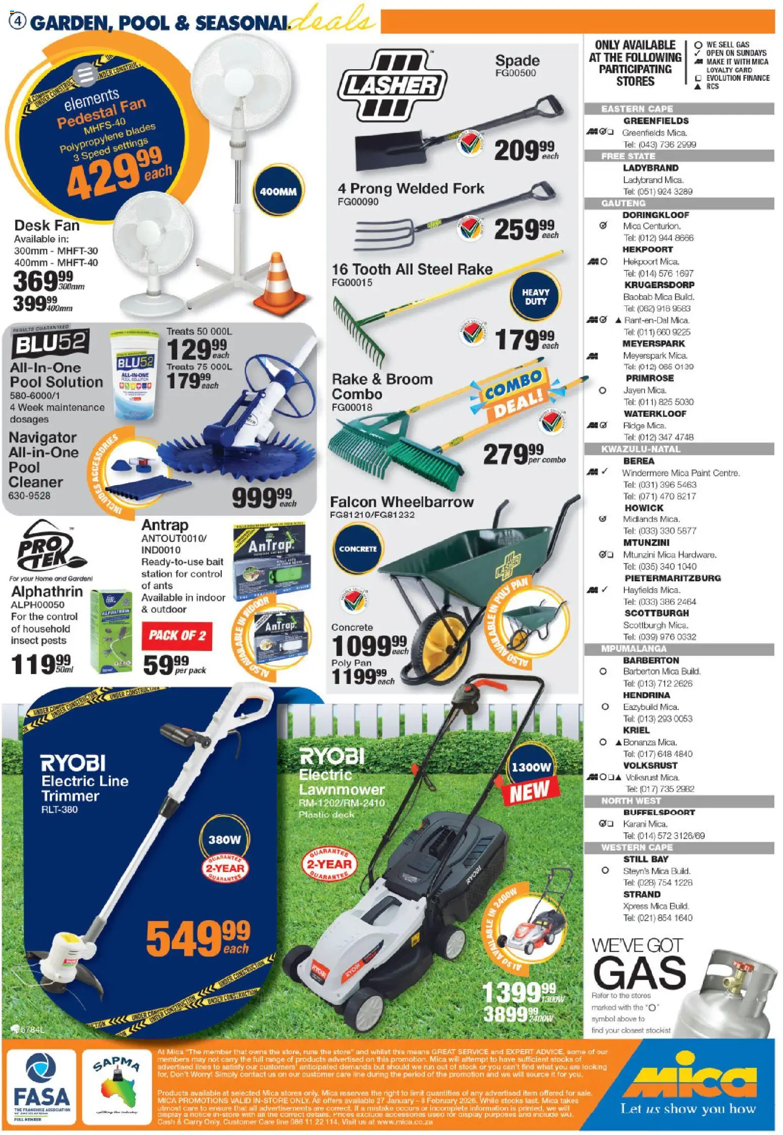 New MICA catalogue – valid from 27.01.2026 | Page: 4 | Products: Desk, Broom, Spade, Stock