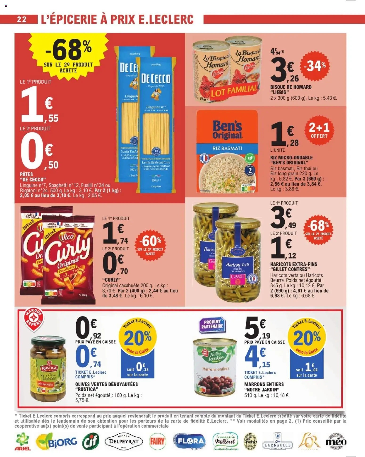 {H1} | Page: 22 | Produits: Ariel, Poids, Fairy, Homard