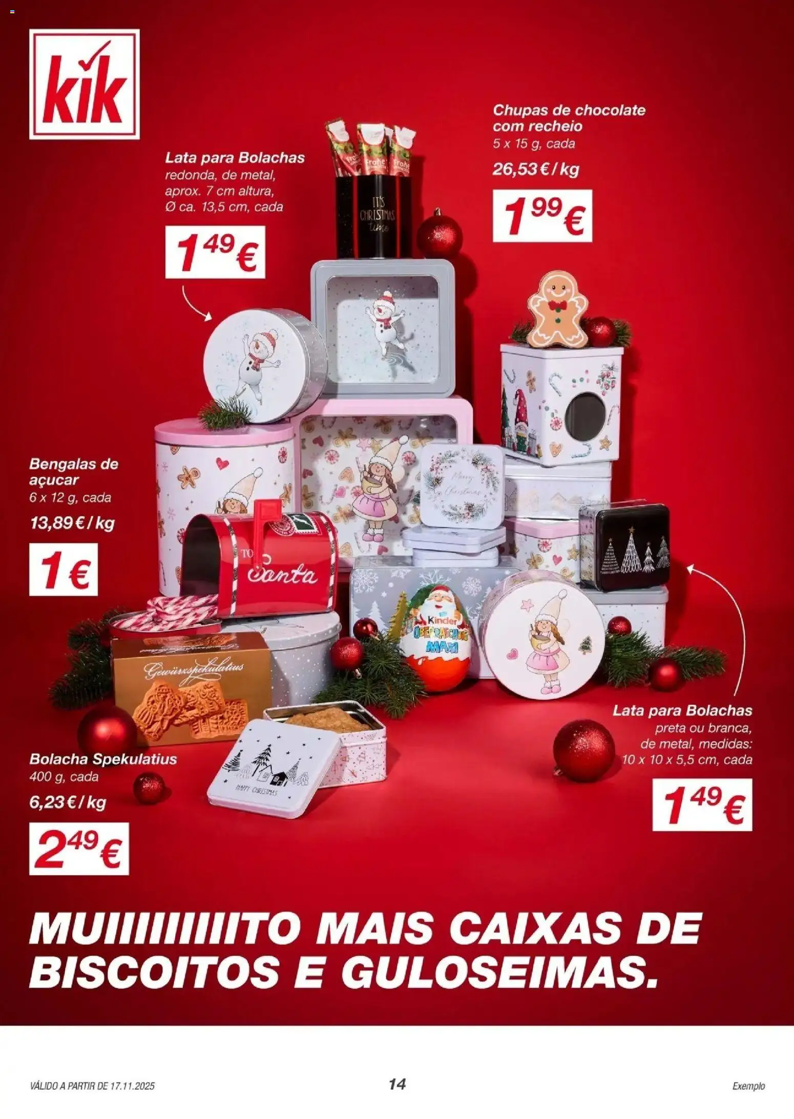 KIK - Black Friday │ válido de 17.11.2025 | Página: 14 | Produtos: Bolachas, Chocolate, Açúcar, Biscoitos