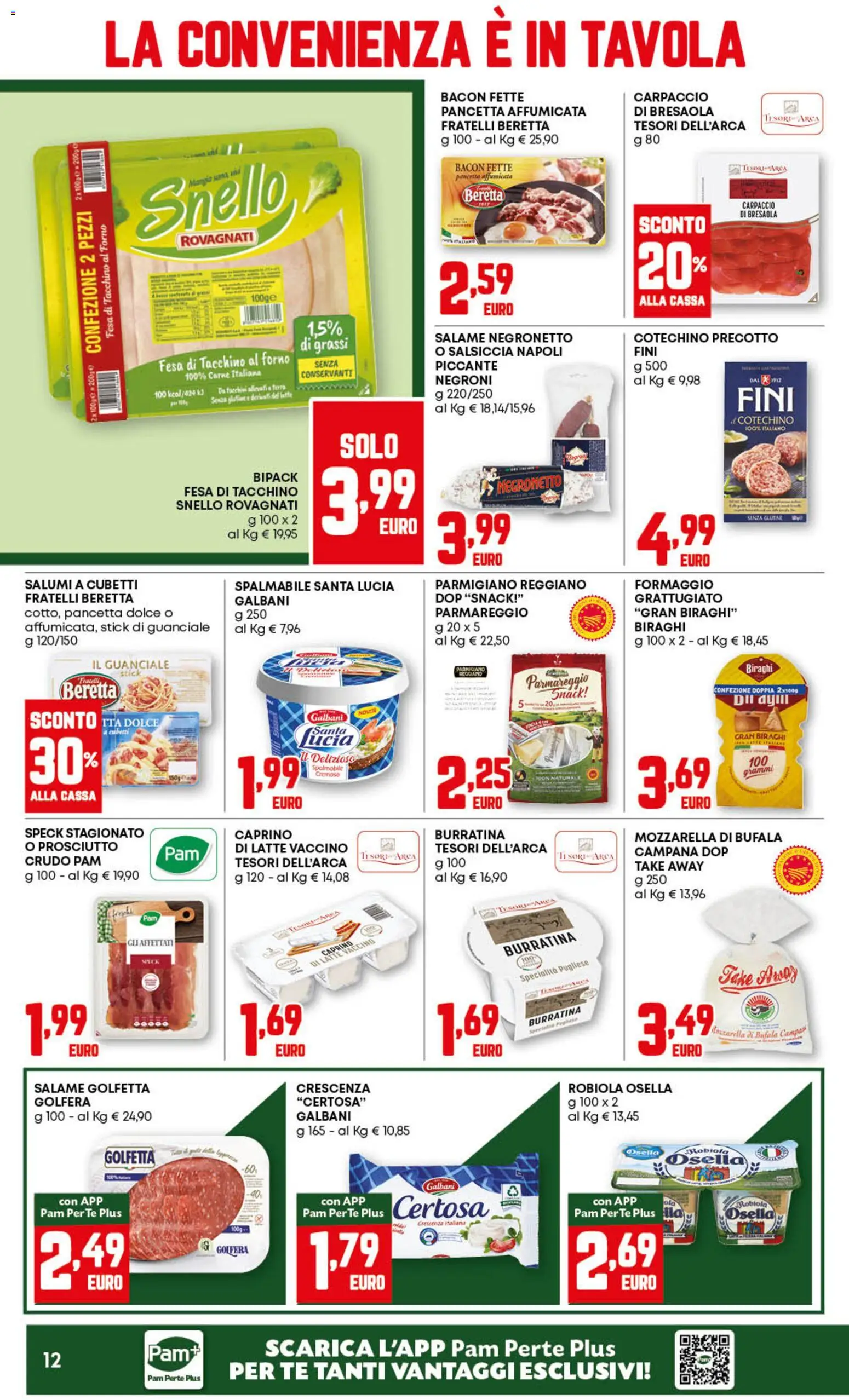 Volantino PAM del 06.11.2025 | Pagina: 12 | Prodotti: Bresaola, Mozzarella, Salsiccia, Cotechino