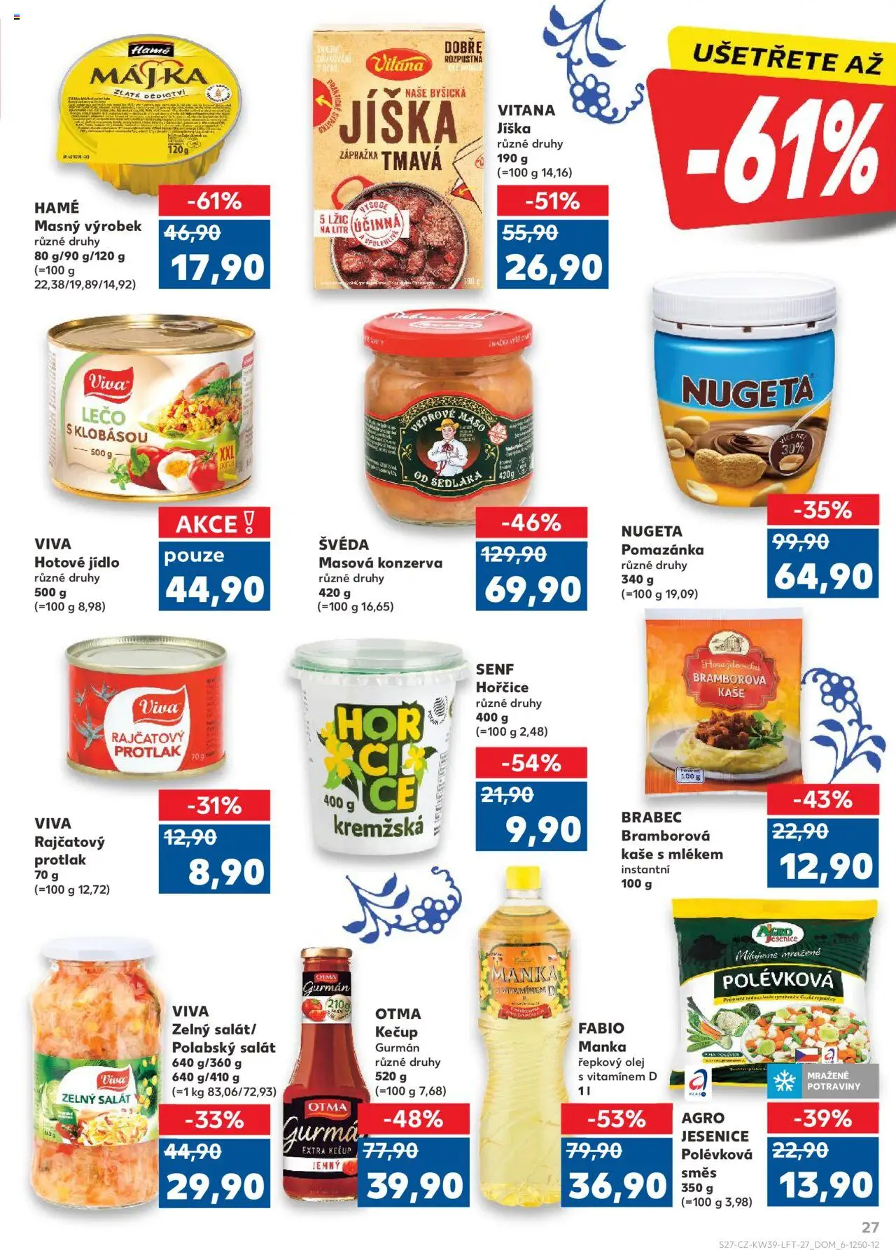 Kaufland leták od 24.09.2025 | Strana: 27 | Produkty: Vepřové maso, Kečup, Maso, Kaše