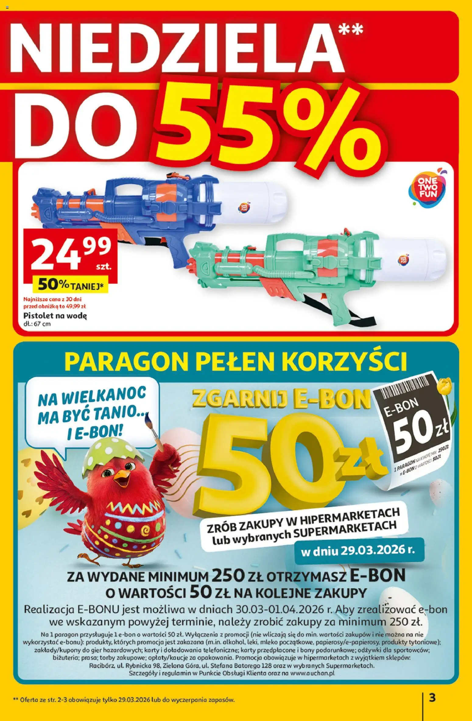 Auchan gazetka - 30 Lat Hipermarket od 26.03.2026 | Strona: 3 | Produkty: Mleko