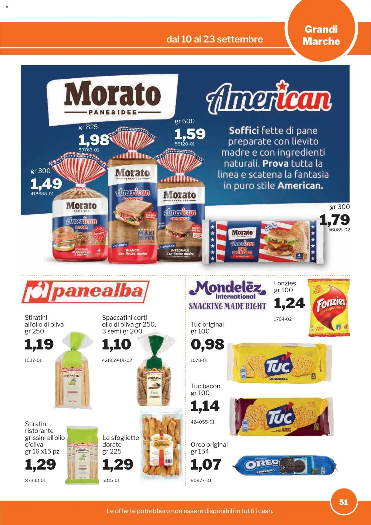 Volantino Sogegross del 10.09.2025 | Pagina: 51 | Prodotti: Pane, Olio, Grissini, Olio di Oliva