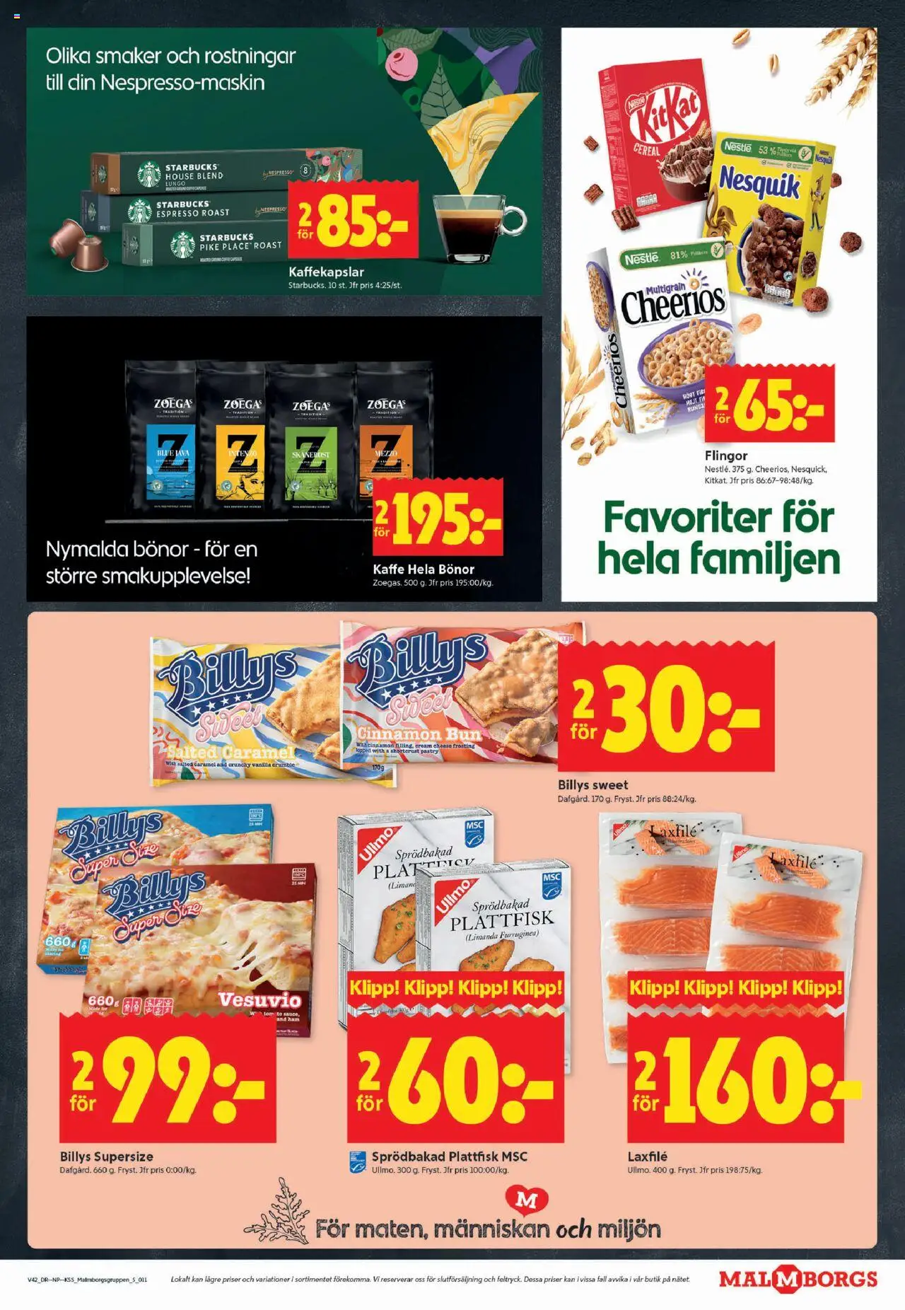 ICA Kvantum reklamblad aktuell från 13.10.2025 | Sida: 11 | Produkter: Kaffekapslar, Kaffe, Flingor, Bönor