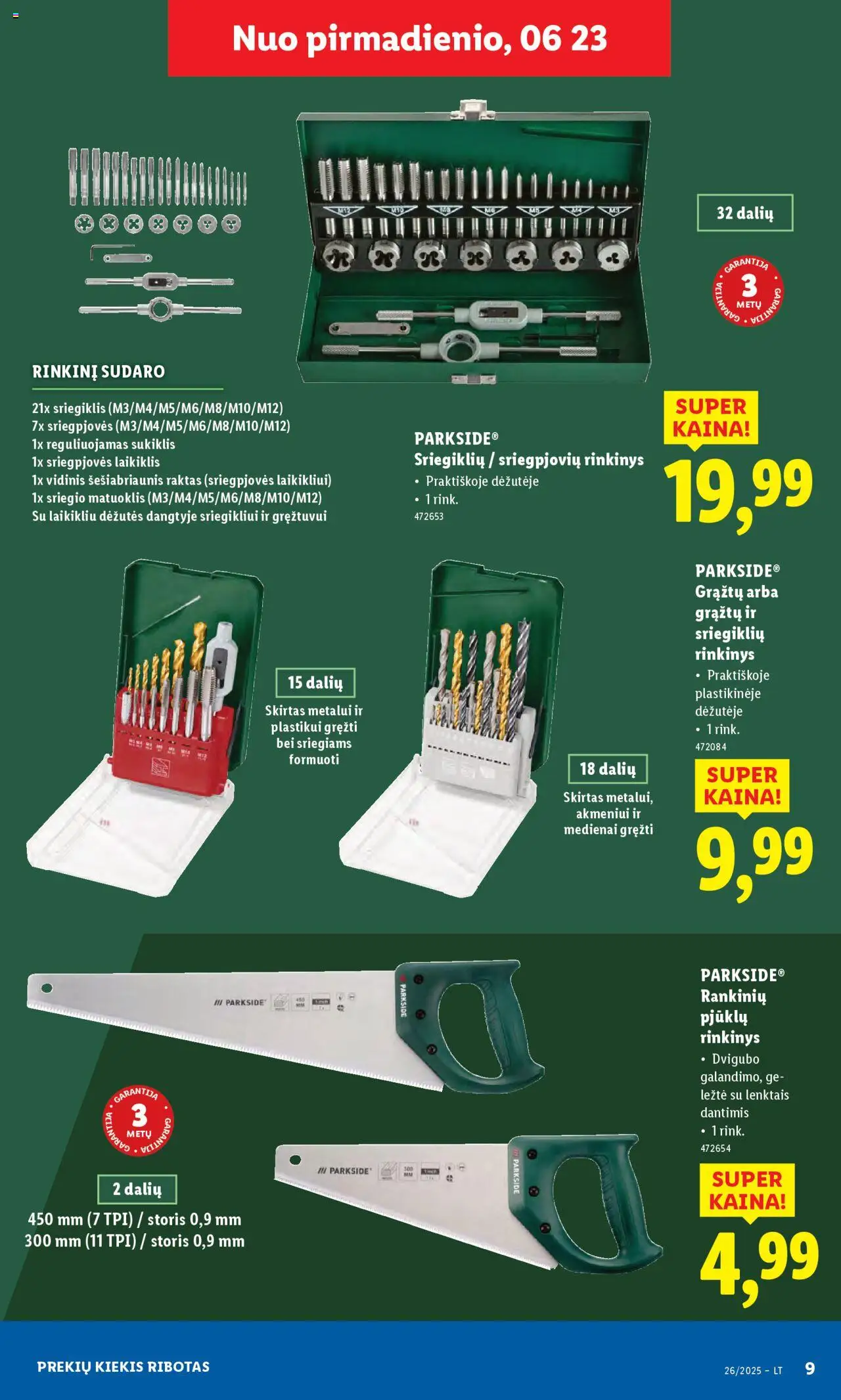 LIDL leidinys - Ne maisto prekių pasiūlymai│galioja nuo 23.06.2025 | Puslapis: 9