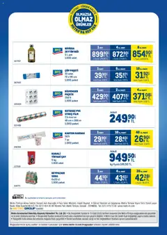 Metro Olmazsa Olmaz Ürünler - 09.09.2025 tarihinden itibaren geçerlidir | Sayfa: 4 | Ürünler: Baskı, Çay, Zselatin, Soda