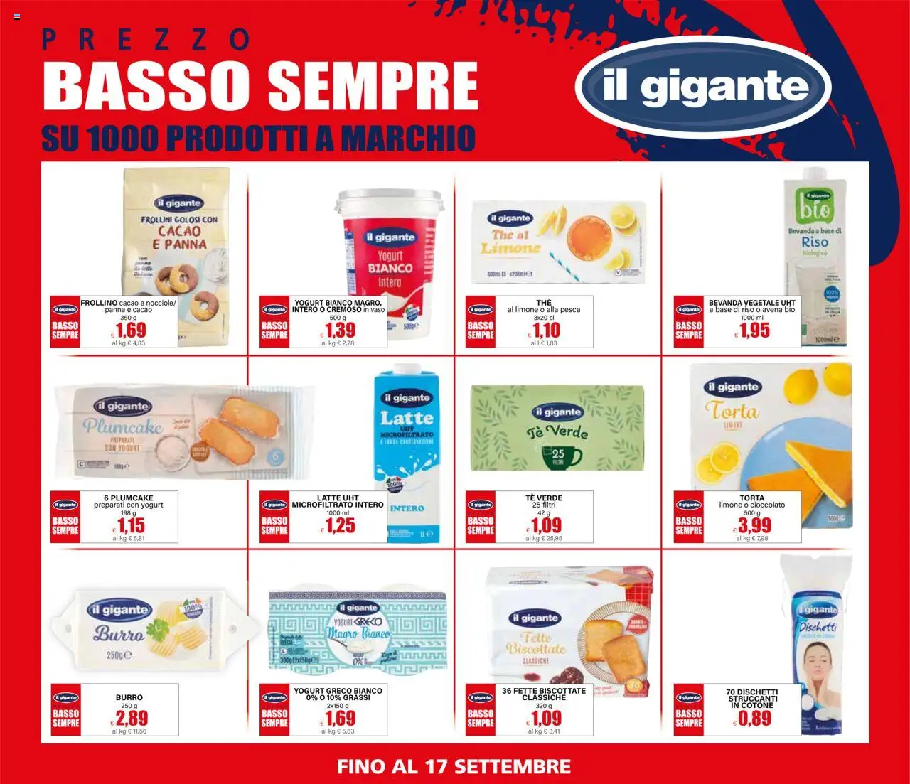 Volantino Il Gigante del 24.07.2025 | Pagina: 7 | Prodotti: Yogurt greco, Riso, Burro, Torta