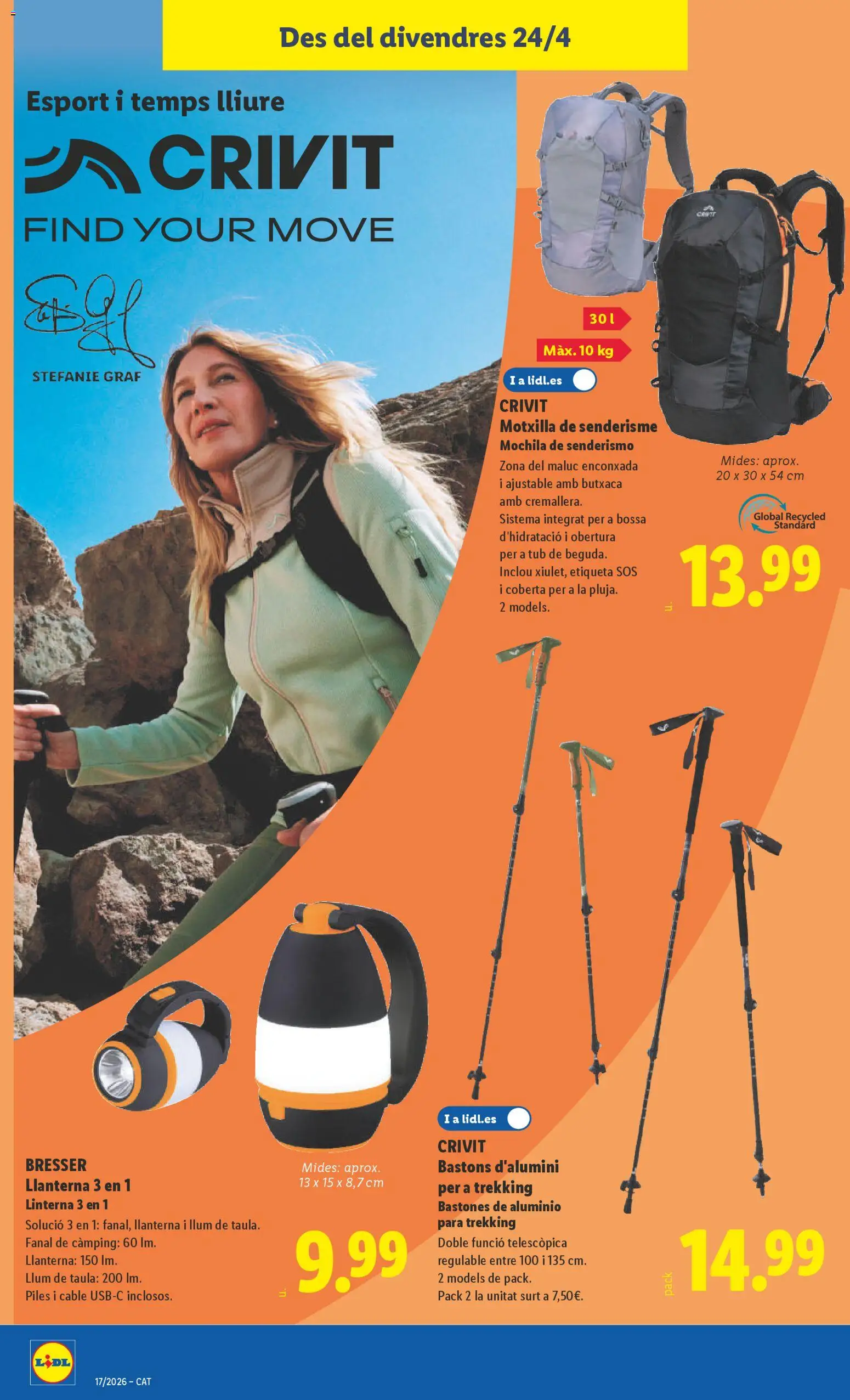 Lidl folleto de bazar │ válido desde el 20.04.2026 | Página: 22 | Productos: Mochila, Cable