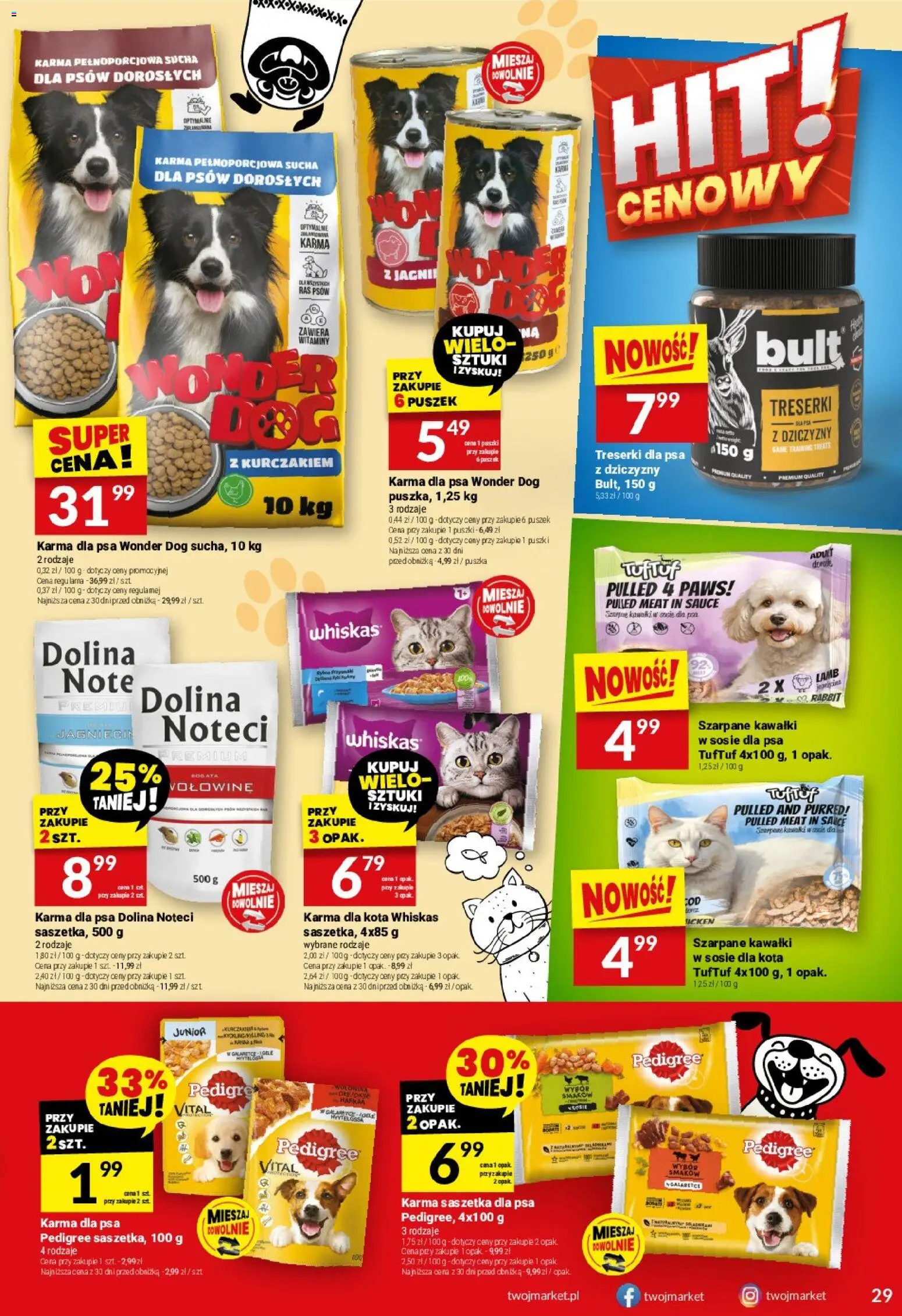 Twój Market Gazetka od 12.11.2025 | Strona: 29 | Produkty: Pedigree, Karma dla kota, Karma dla psa, Wołowina