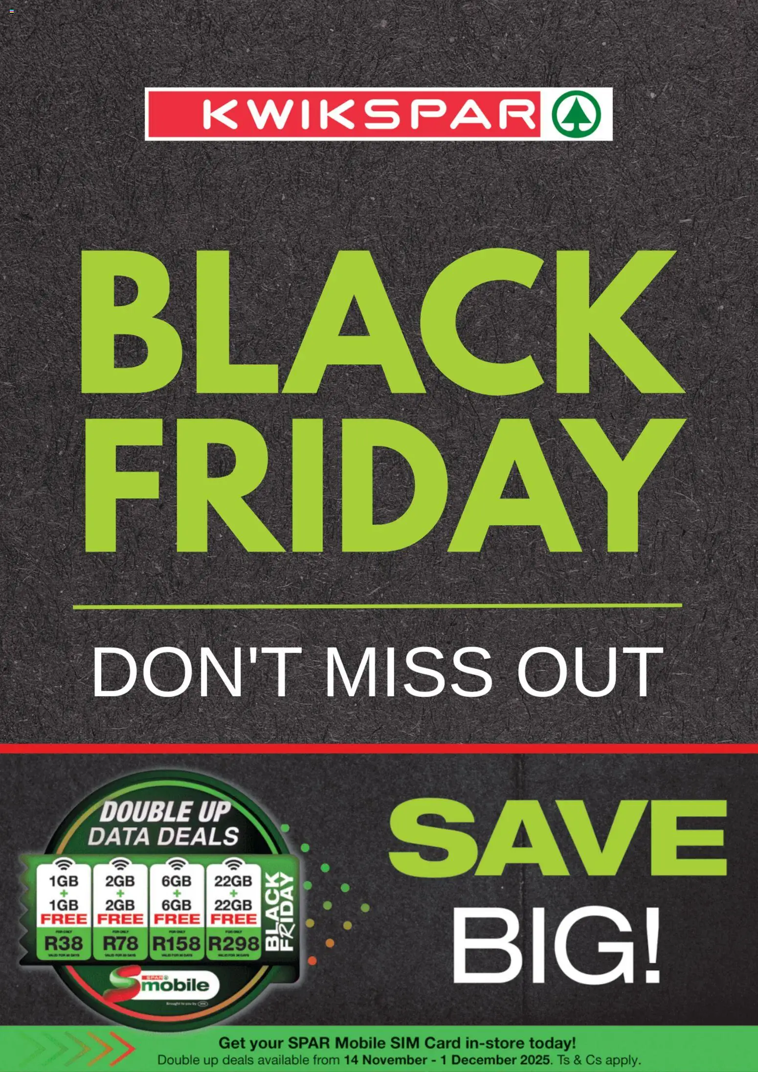 New KWIKSPAR catalogue – valid from 25.11.2025 | Page: 1 | Products: Data, Sim