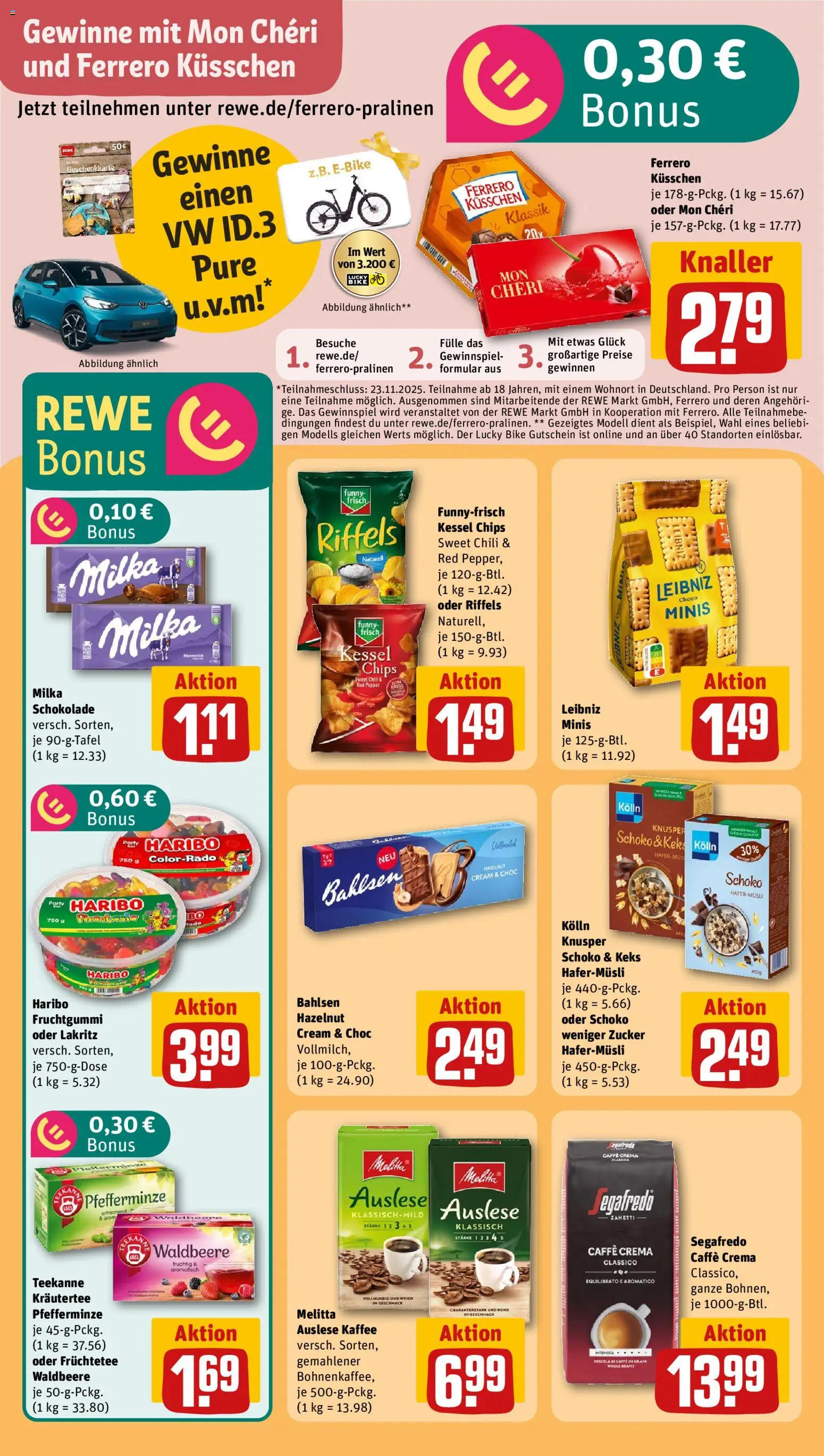 Rewe ihr Kaufpark Prospekt 	 – gültig ab 10.11.2025 | Seite: 21 | Produkte: Melitta, Teekanne, Chips, Mon cheri