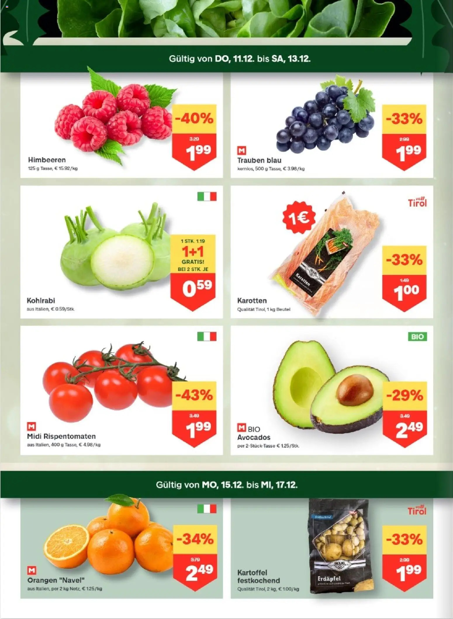 MPREIS Altenmarkt im Pongau gültig ab 11.12.2025 | Seite: 2 | Produkte: Orangen