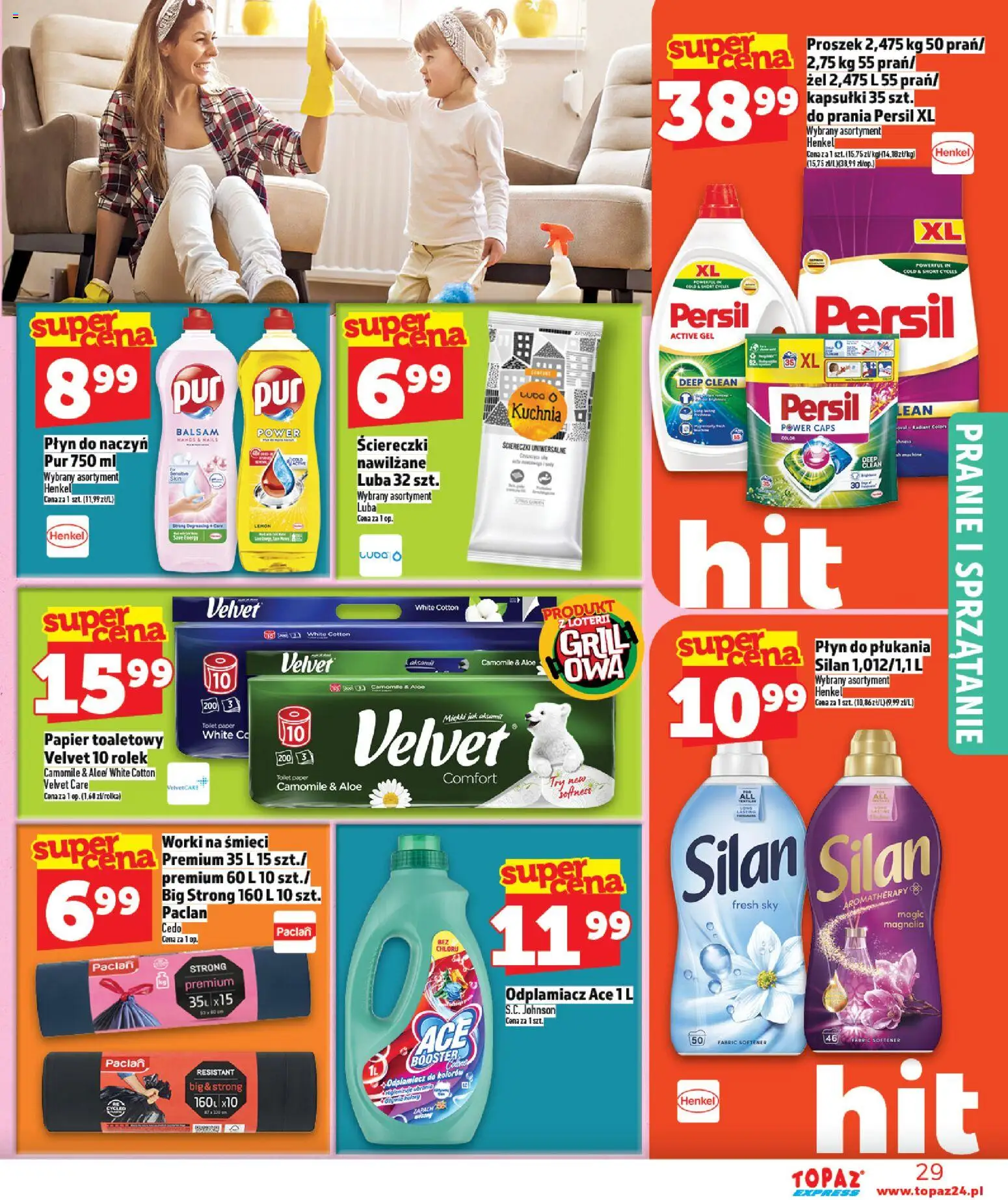Topaz gazetka - Express od 30.04.2026 | Strona: 29 | Produkty: Papier toaletowy, Persil, Grill, Odplamiacz
