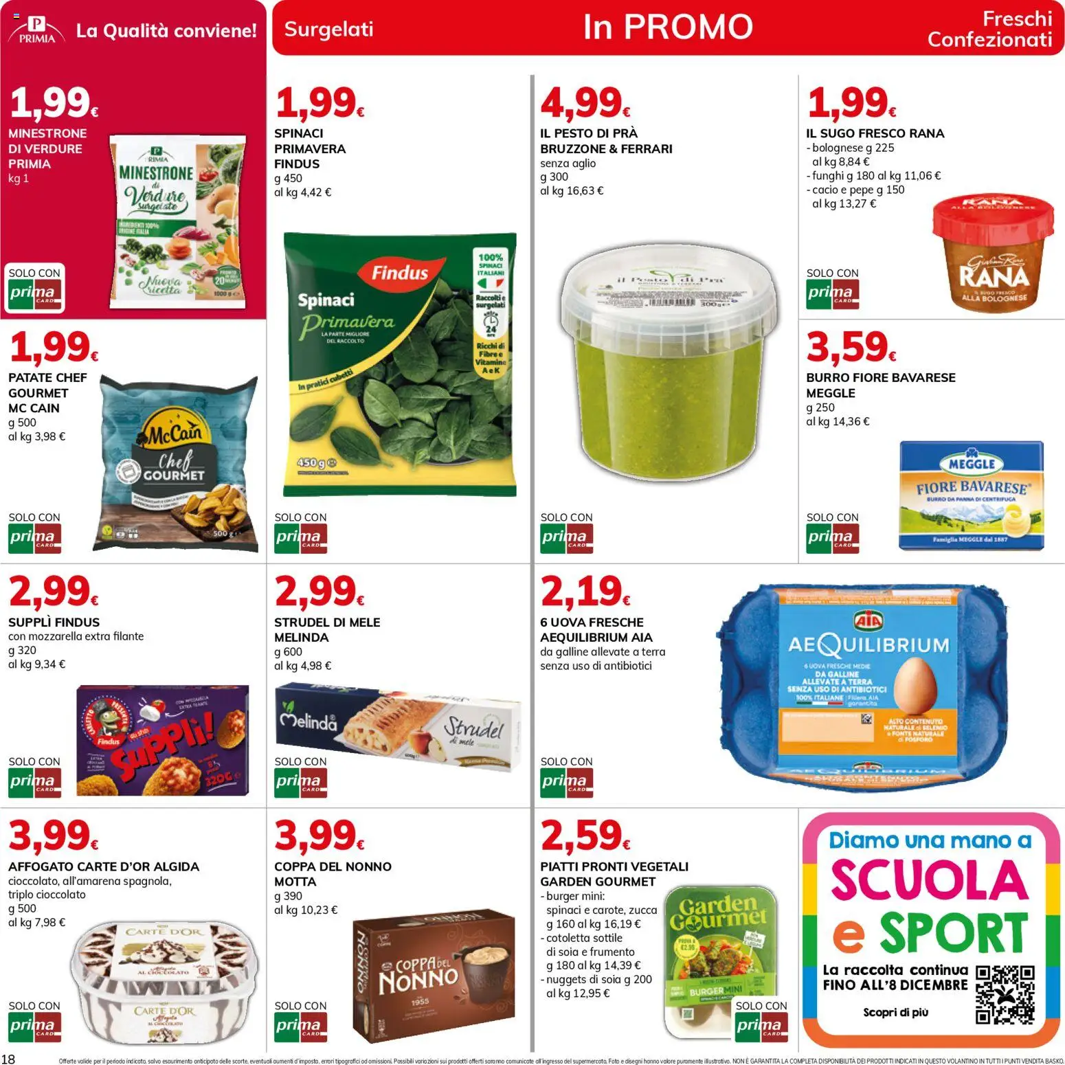 Volantino Basko del 27.11.2025 | Pagina: 18 | Prodotti: Panna, Patate, Spinaci, Pesto