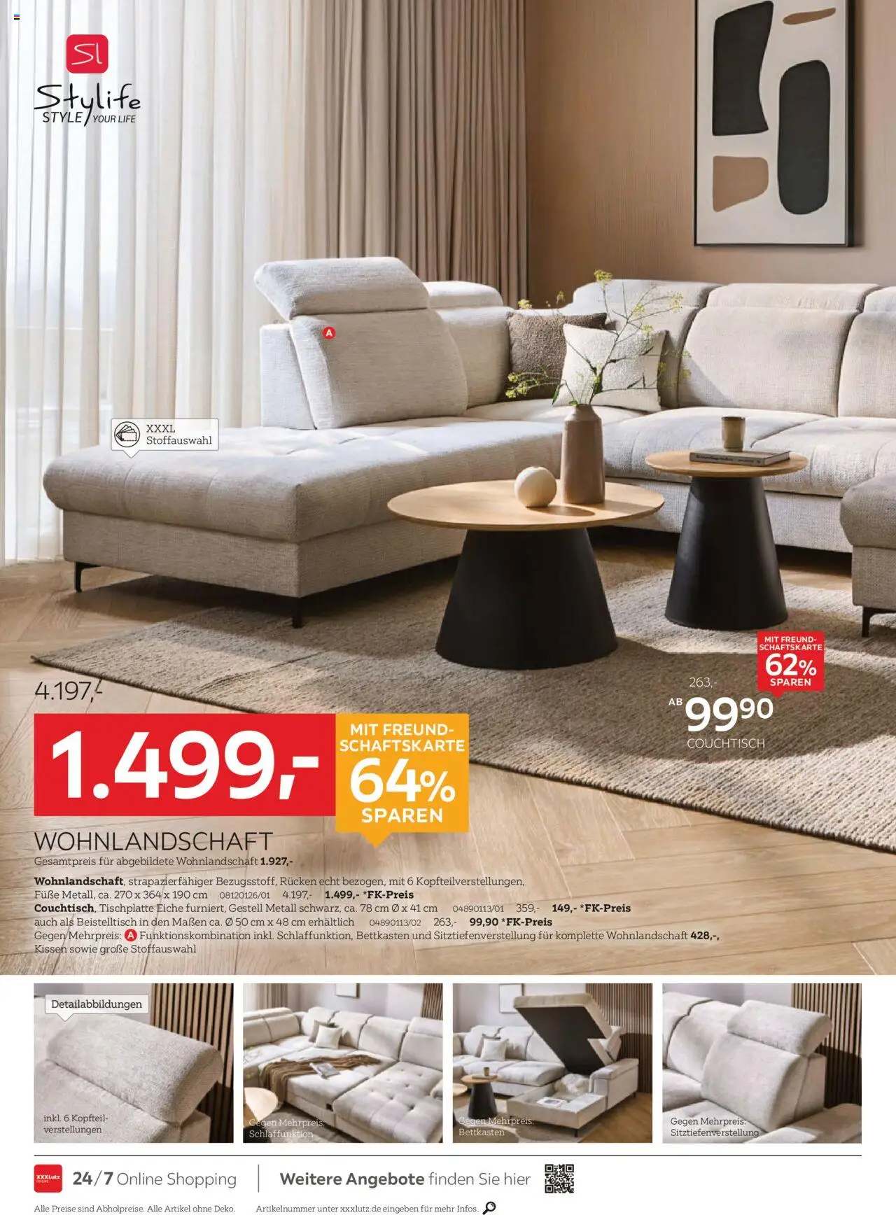 XXXL Lutz Prospekt 	 – gültig ab 08.09.2025 | Seite: 10 | Produkte: Wohnlandschaft, Beistelltisch, Kissen, Couchtisch