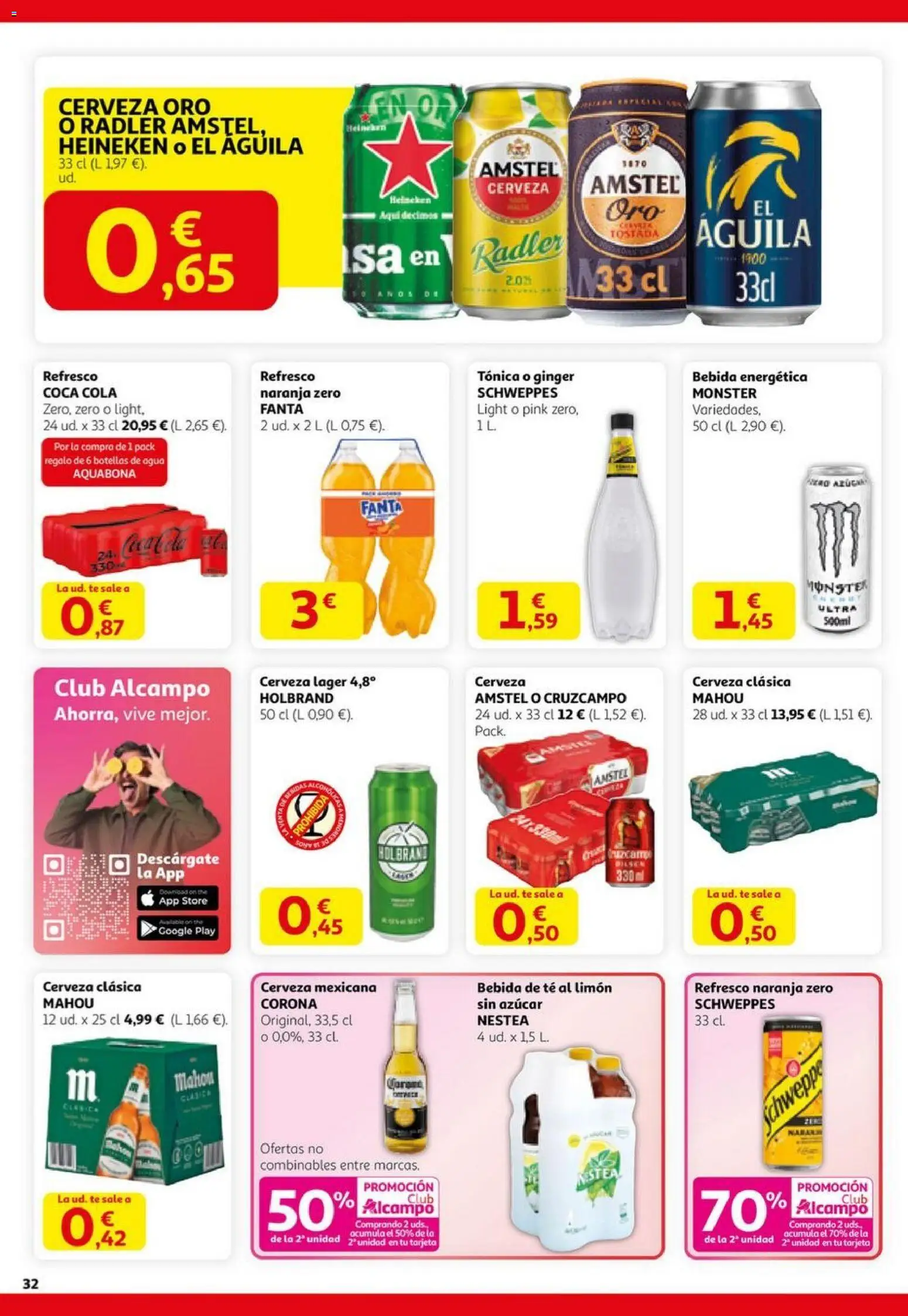 Alcampo - Black Friday │ válido desde el 06.11.2025 | Página: 32 | Productos: Cerveza, Té, Σπανάκι