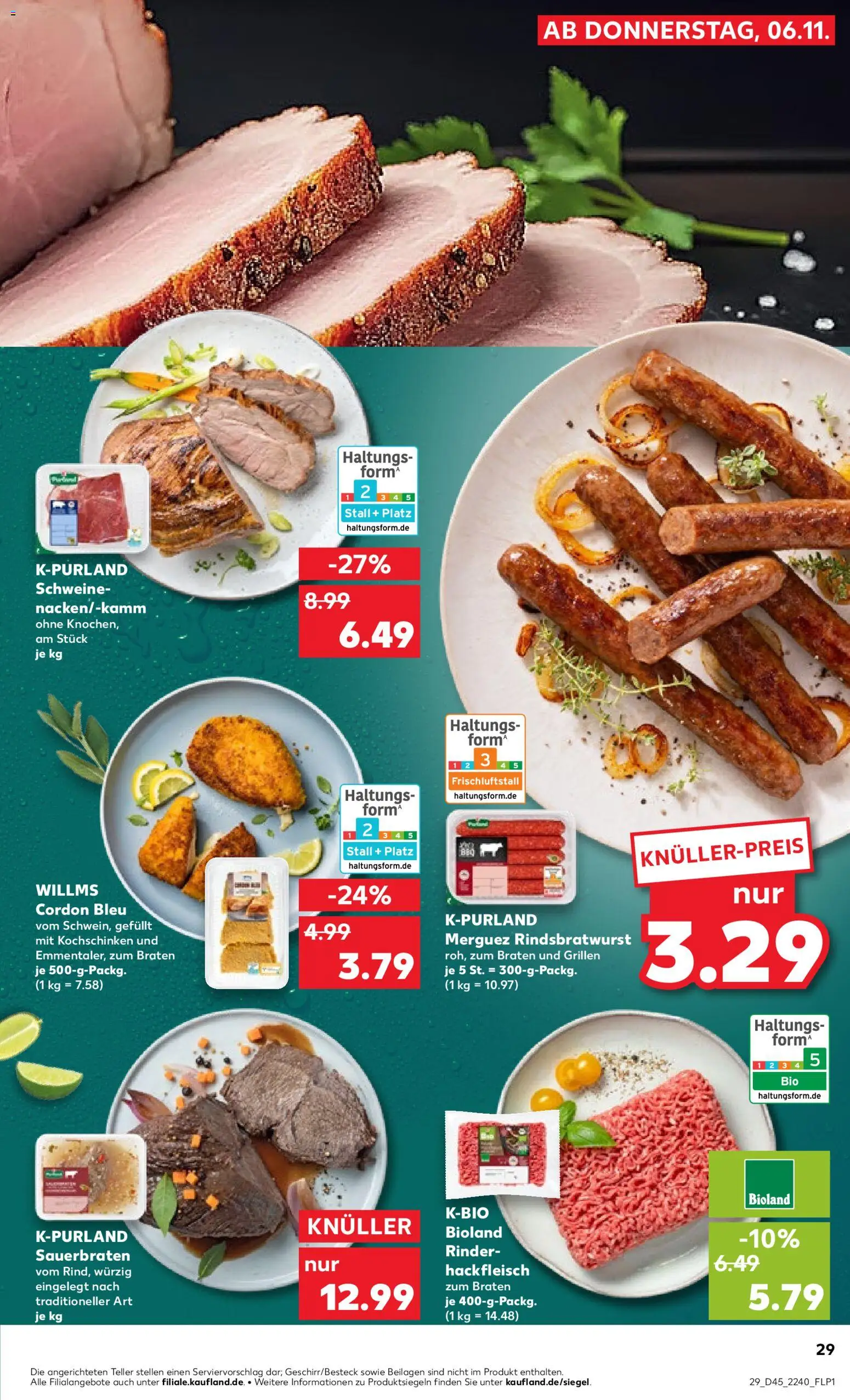 Kaufland prospekt Stuttgart	 – gültig ab 09.11.2025 | Seite: 29 | Produkte: Hackfleisch