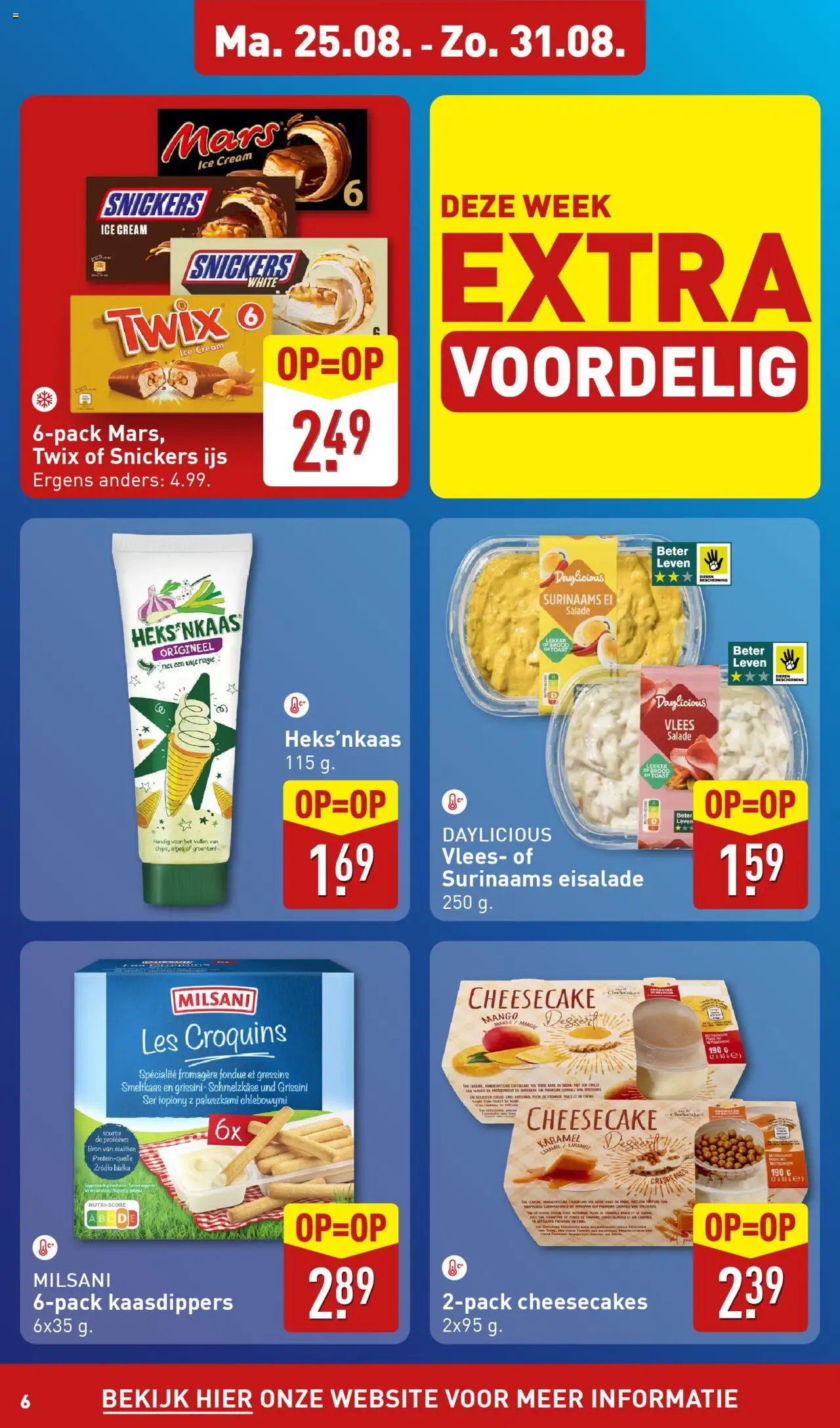  | Pagina: 6 | Producten: Kisperec, Twix, Snickers, Groenten