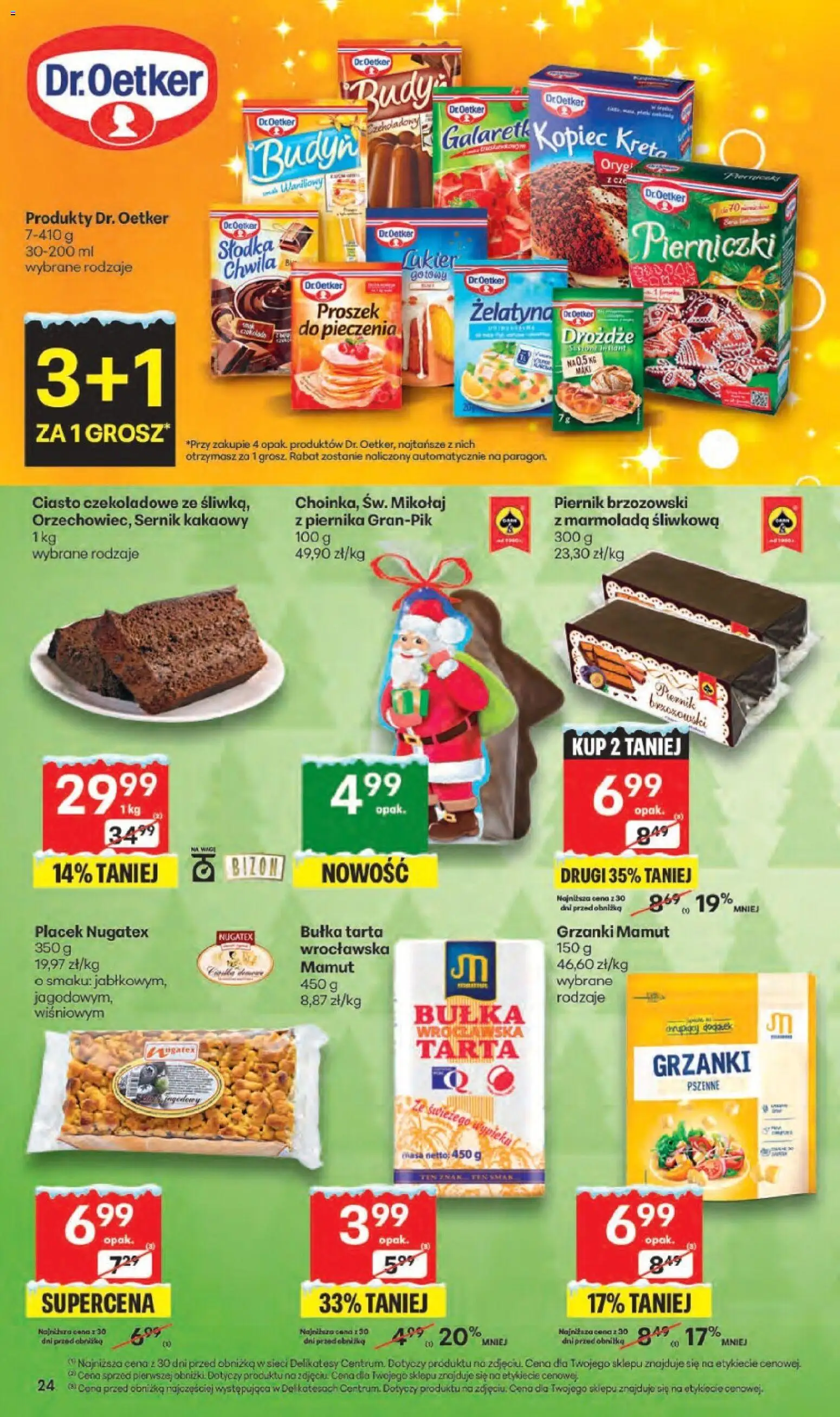 Delikatesy Centrum Gazetka od 11.12.2025 | Strona: 24 | Produkty: Żelatyna, Ciasto, Bułka tarta, Bułka
