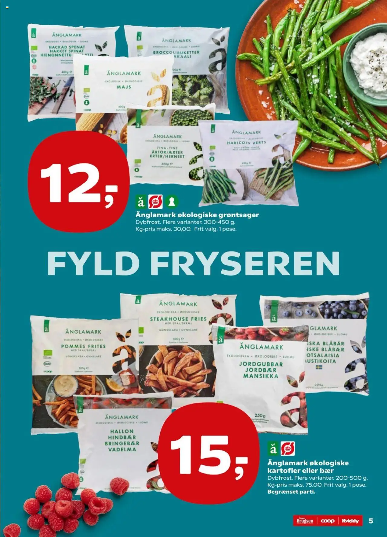 Kvickly tilbudsavis – gyldig fra 12.09.2025 | Side: 5 | Produkter: Blåbær, Kartofler, Majs, Hindbær