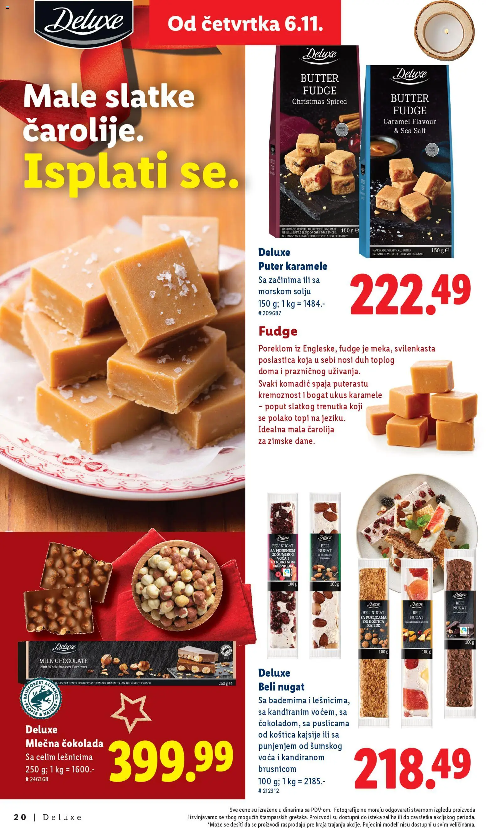 Lidl katalog - važi od 06.01.2026 | Strana: 20 | Proizvode: Puter, Čokolada, Mlečna čokolada