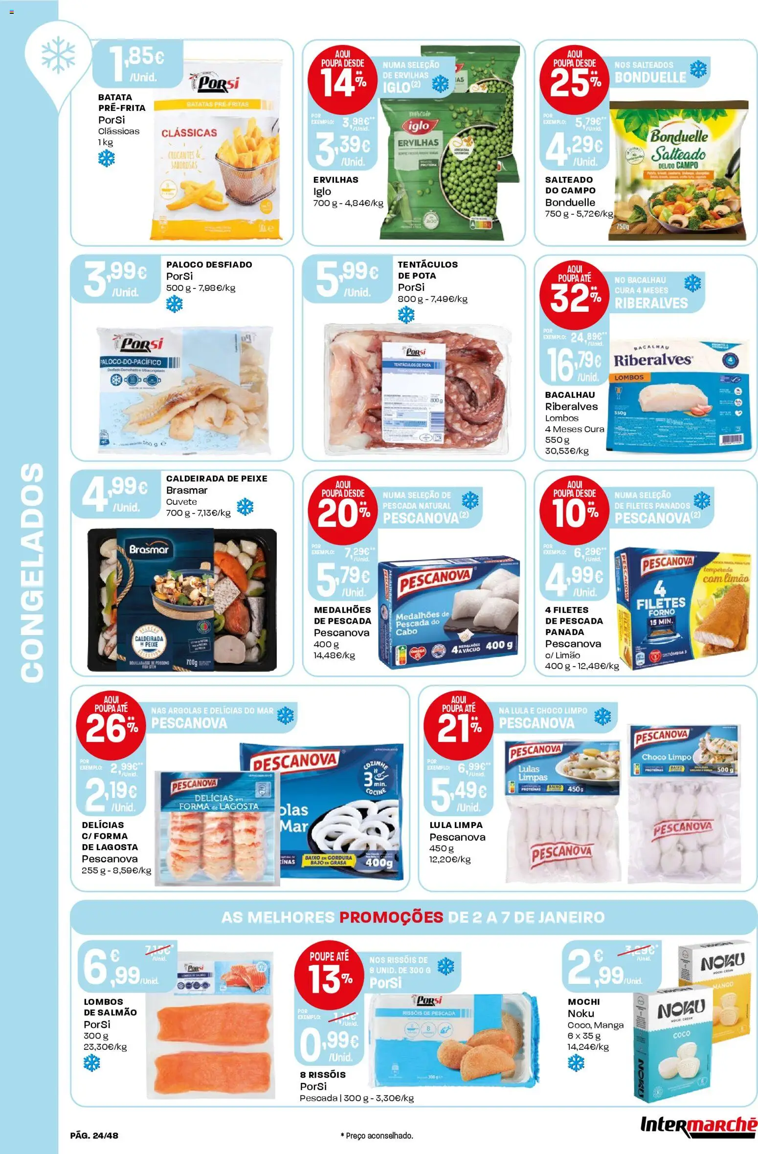 Intermarché folheto │ válido de 02.01.2026 | Página: 24 | Produtos: Forno, Cabo, Lagosta, Pescada do cabo
