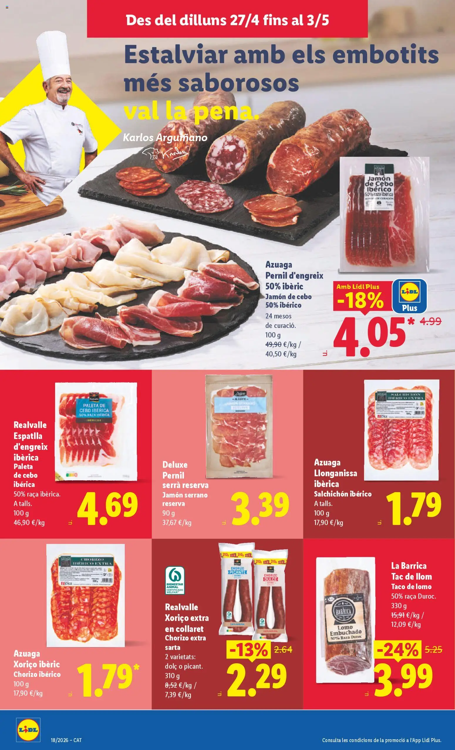 Lidl folleto │ válido desde el 27.04.2026 | Página: 12 | Productos: Jamón serrano, Jamón