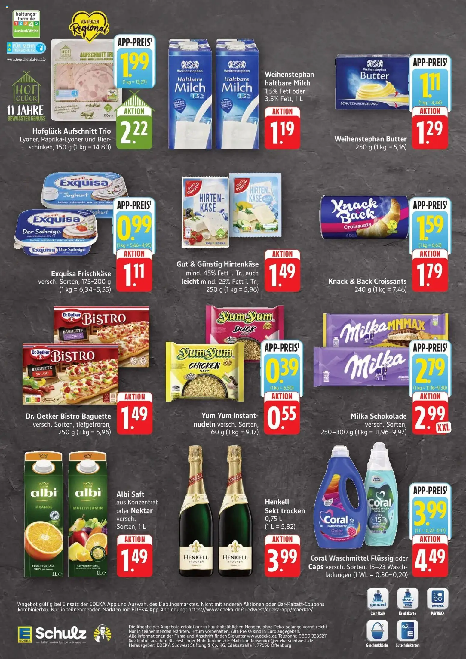 Edeka prospekt Waldshut-Tiengen	 – gültig ab 16.03.2026 | Seite: 2 | Produkte: Coral, Haltbare milch, Salami, Frischkase