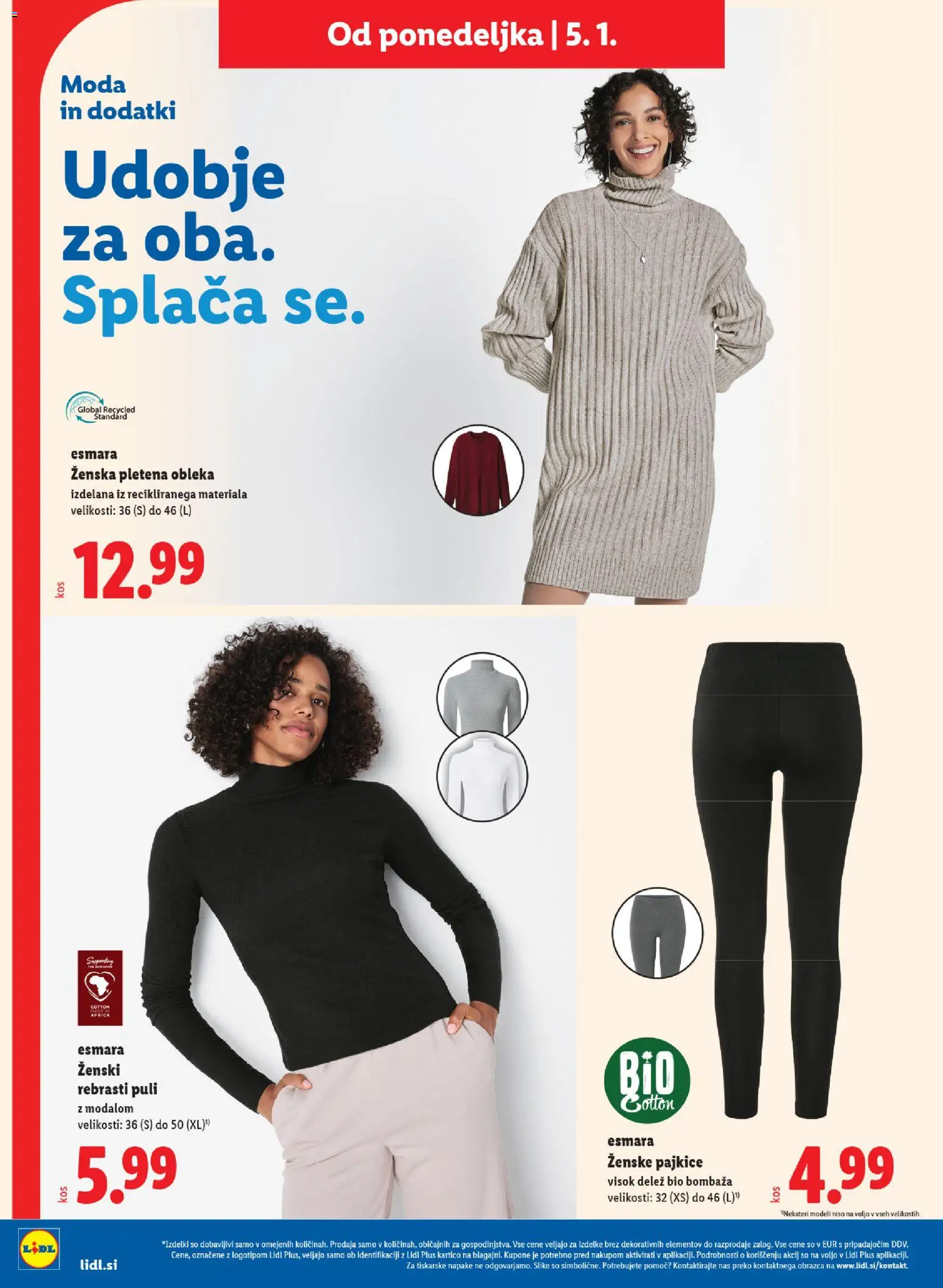 Novi Lidl katalog ponudbe – veljaven od 30.12.2025 | Stran: 40 | Izdelki: Pajkice, Obleka