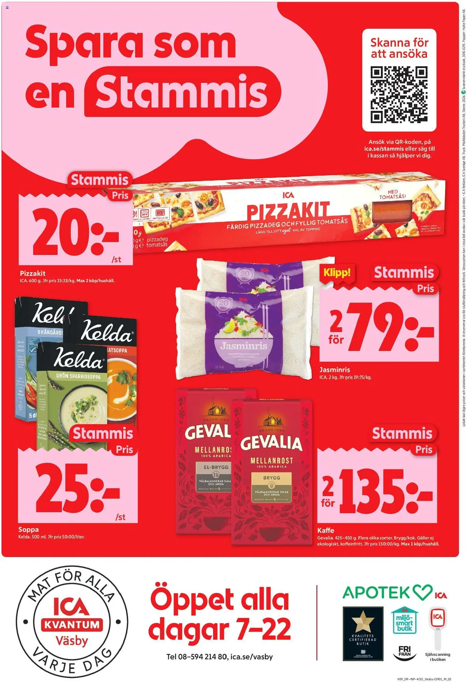 ICA Kvantum reklamblad aktuell från 23.02.2026 | Sida: 12 | Produkter: Såg, Galler, Pizzakit, Papper