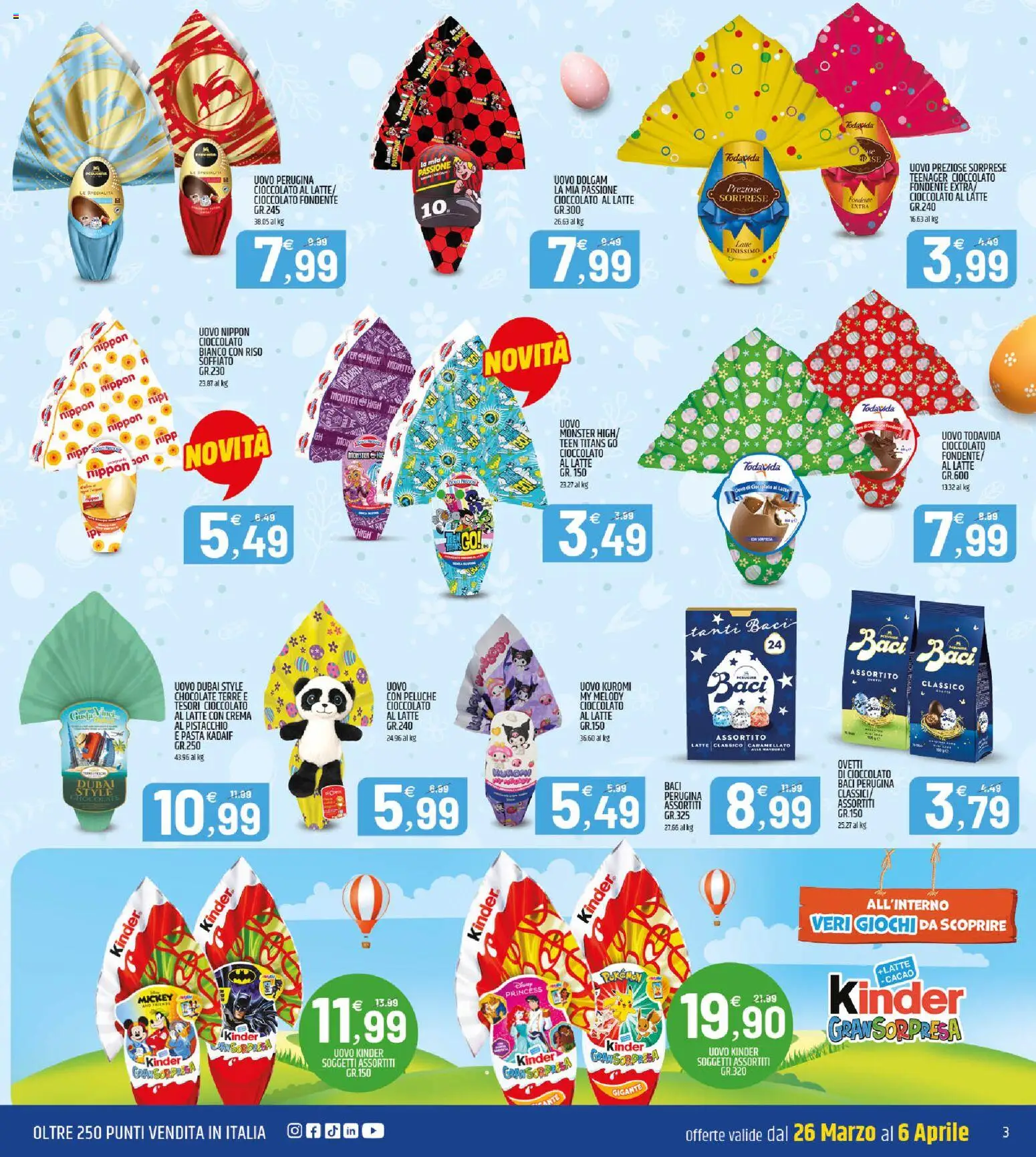 Volantino ARD Discount del 24.03.2026 | Pagina: 3 | Prodotti: Crema, Peluche, Cioccolato, Latte