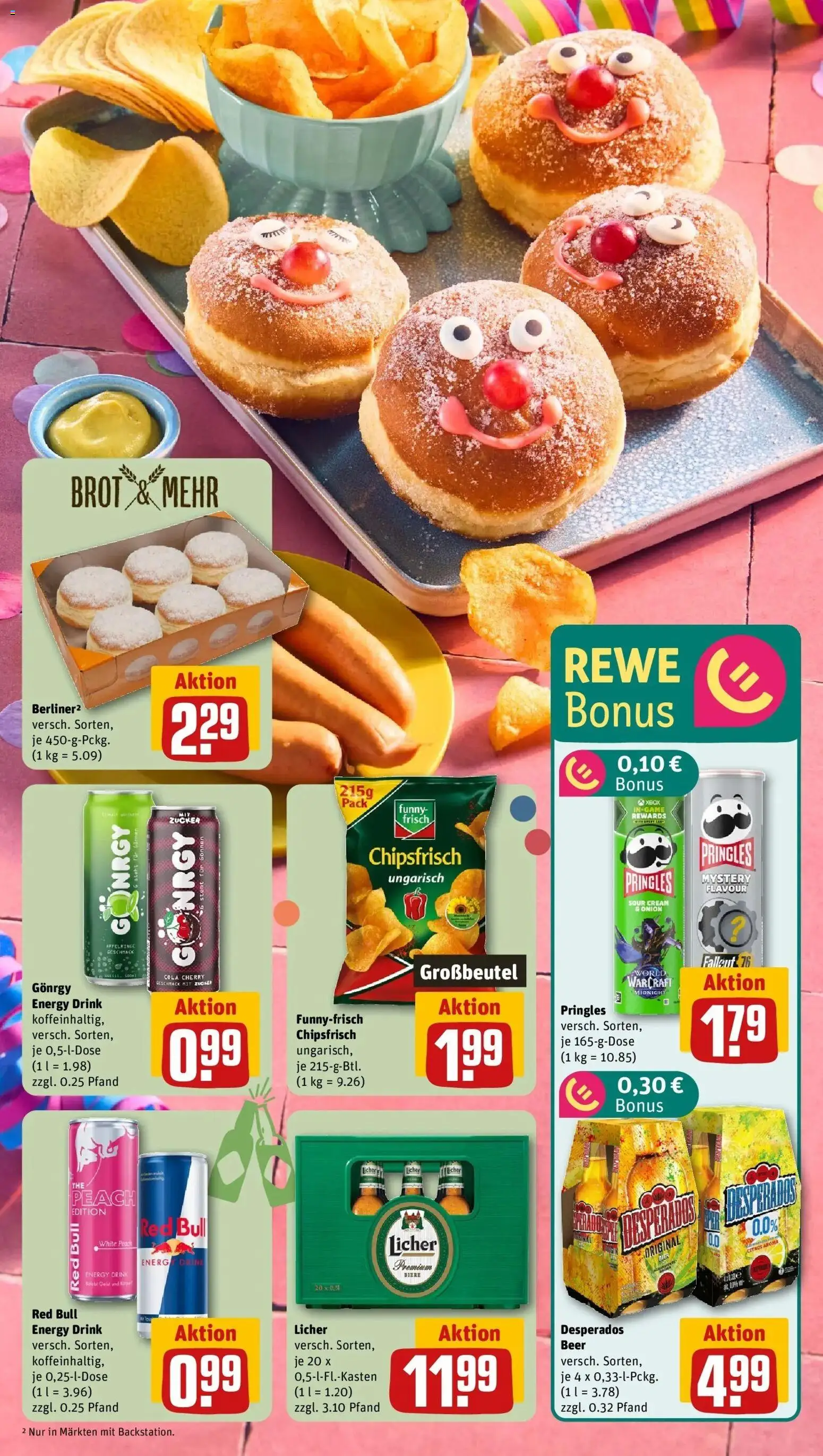 Rewe prospekt Echzell / Gettenau	 – gültig ab 09.02.2026 | Seite: 9 | Produkte: Red bull, Cola, Brot, Pringles