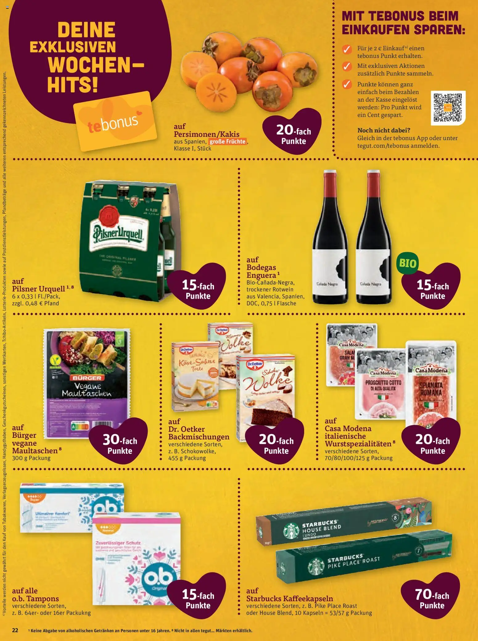 Tegut Prospekt – gültig ab 05.01.2026 | Seite: 24 | Produkte: Rotwein, Starbucks, Burger, Pilsner urquell